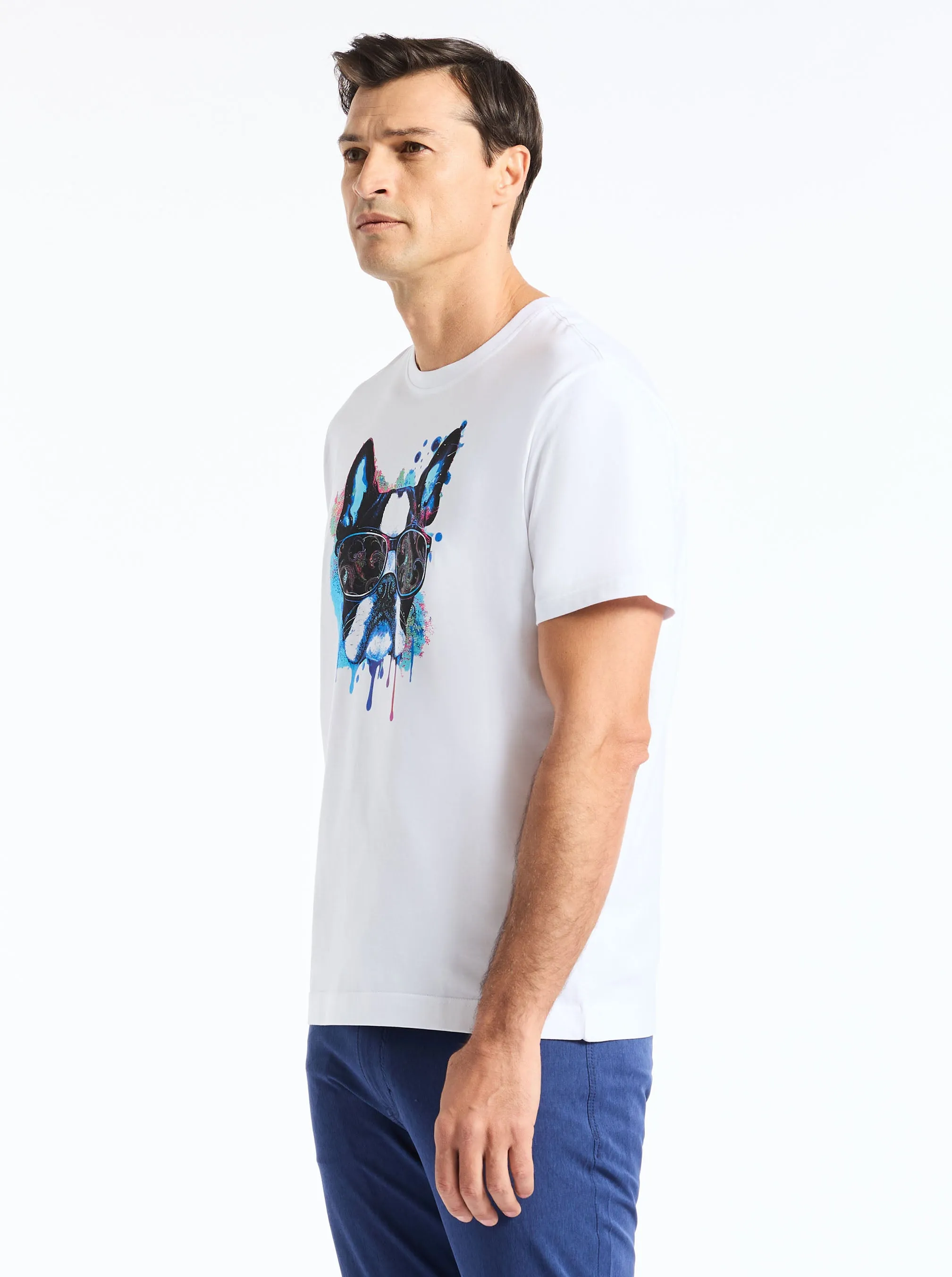 JETSET FRENCHIE SHORT SLEEVE T-SHIRT sold by Robert Graham product image thumbnail 4