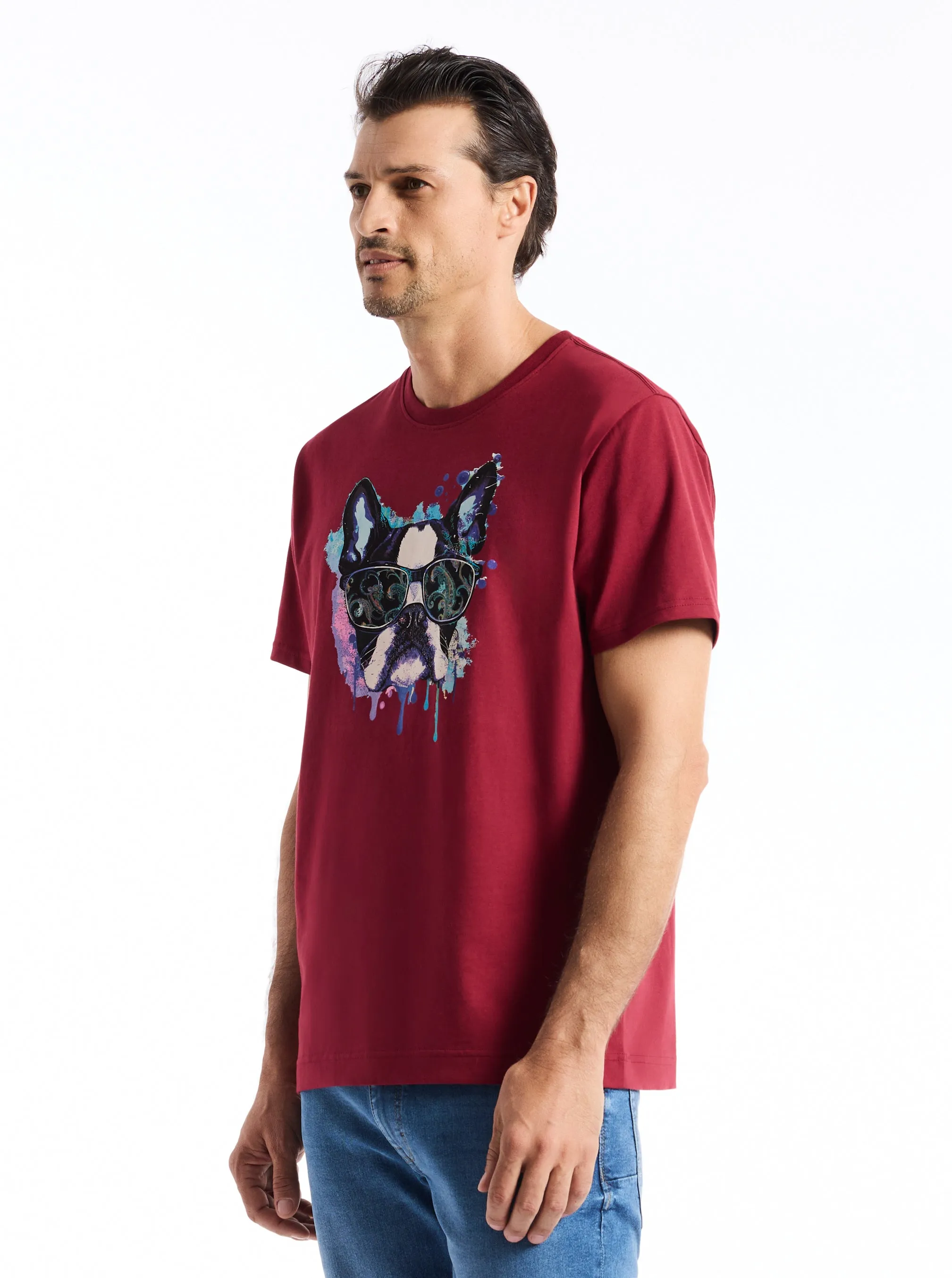 JETSET FRENCHIE SHORT SLEEVE T-SHIRT sold by Robert Graham product image thumbnail 4