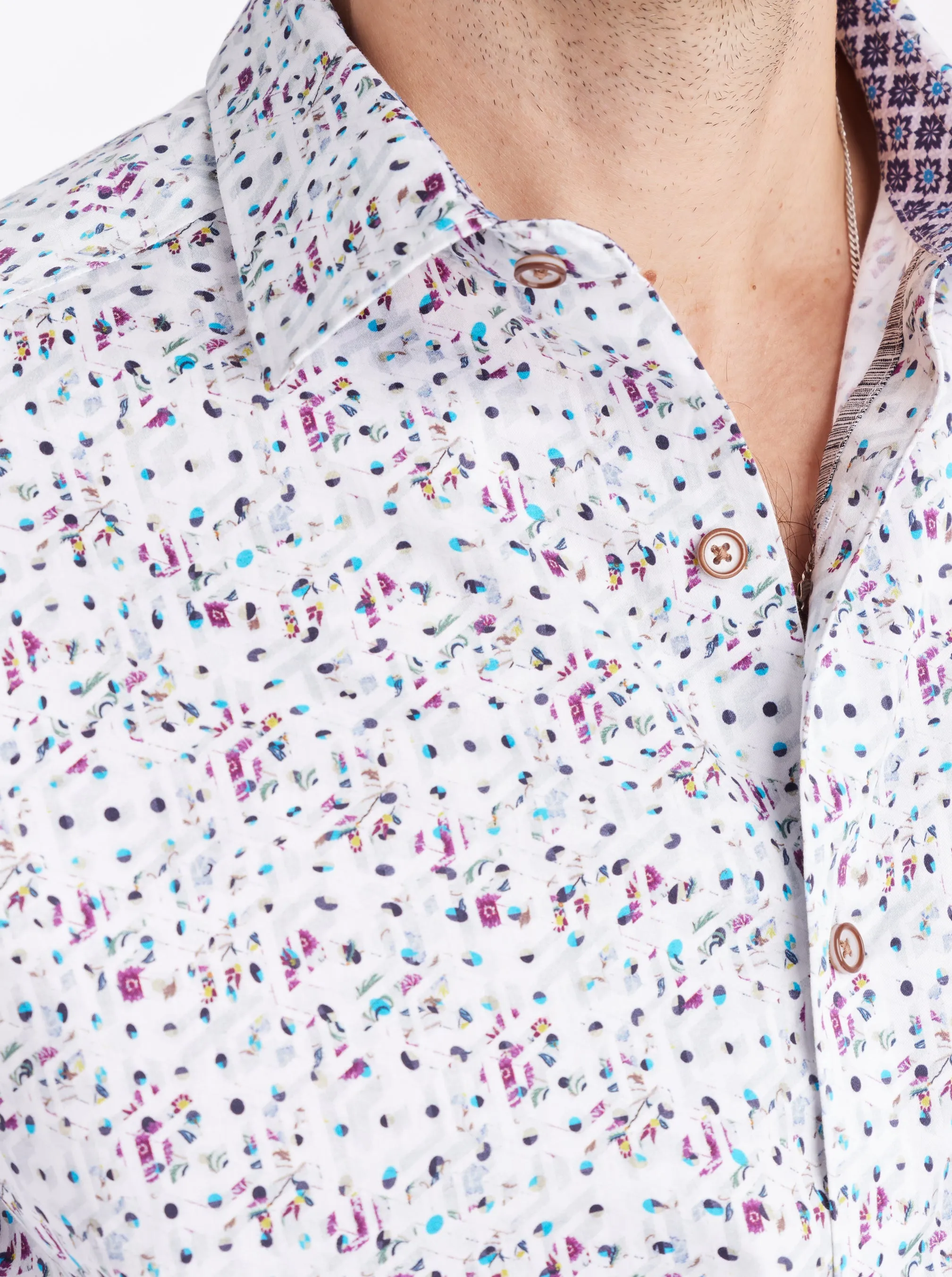 COMBE LONG SLEEVE BUTTON DOWN SHIRT sold by Robert Graham product image thumbnail 4