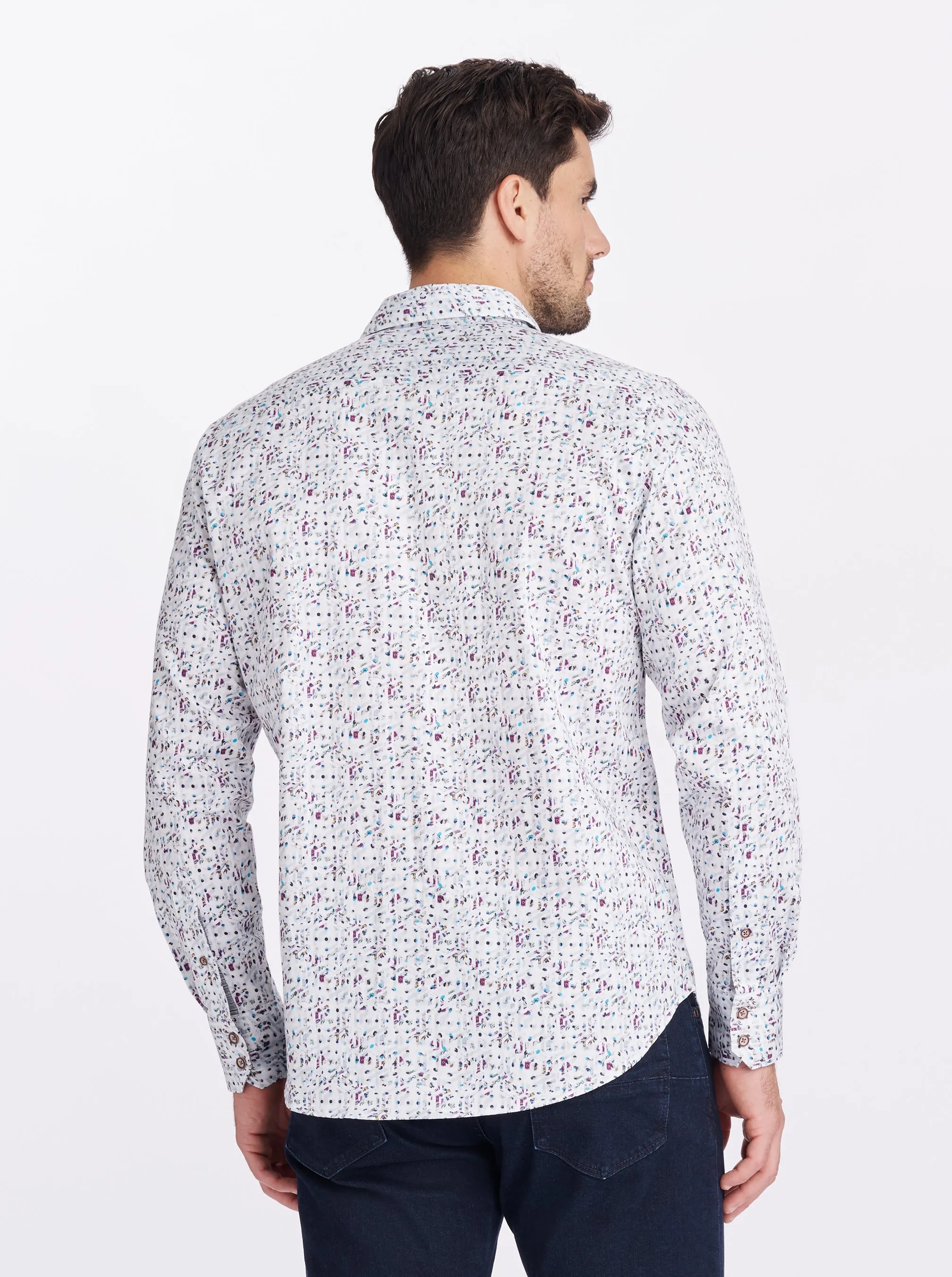 COMBE LONG SLEEVE BUTTON DOWN SHIRT sold by Robert Graham product image thumbnail 2
