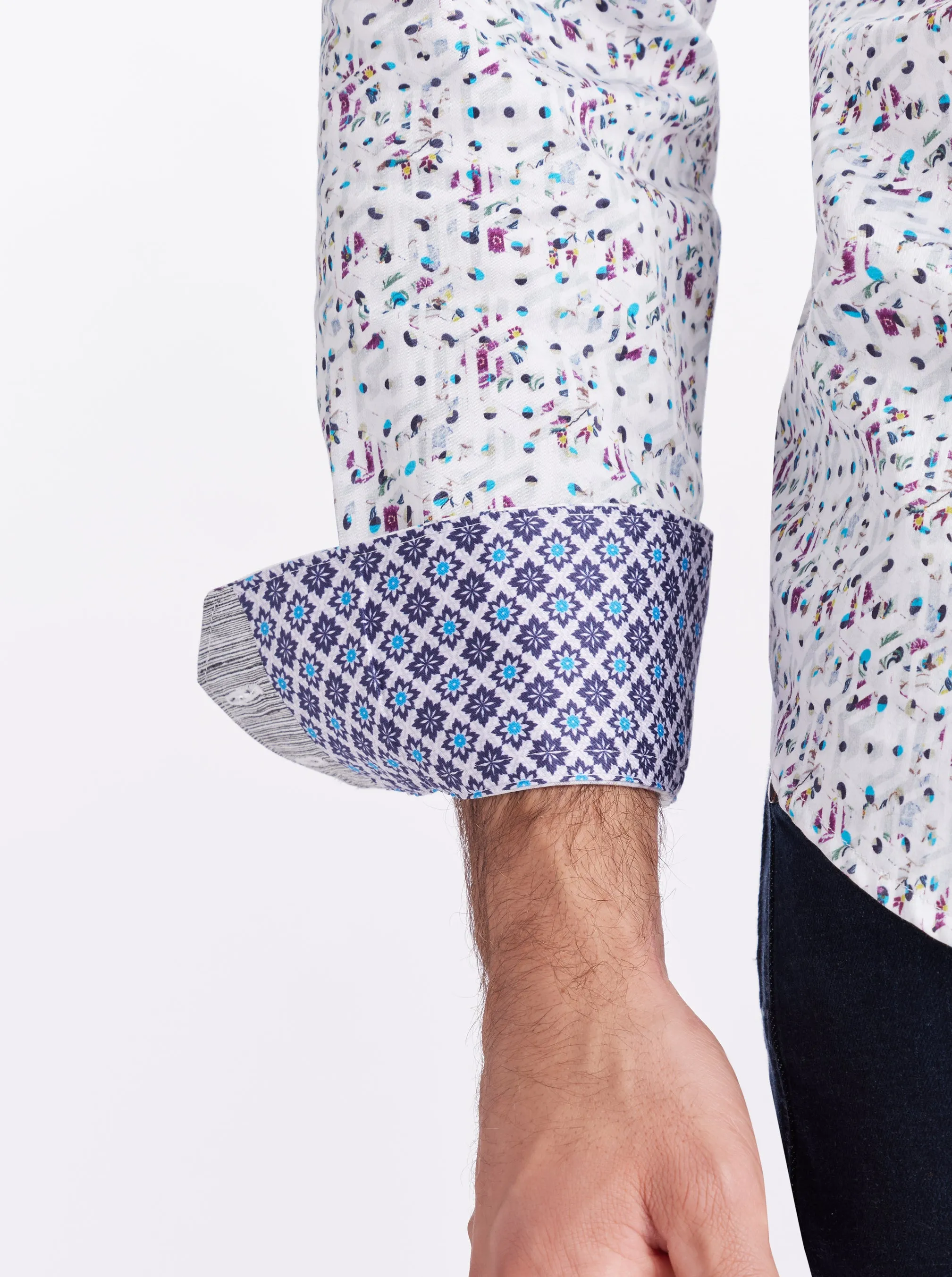 COMBE LONG SLEEVE BUTTON DOWN SHIRT sold by Robert Graham product image thumbnail 3