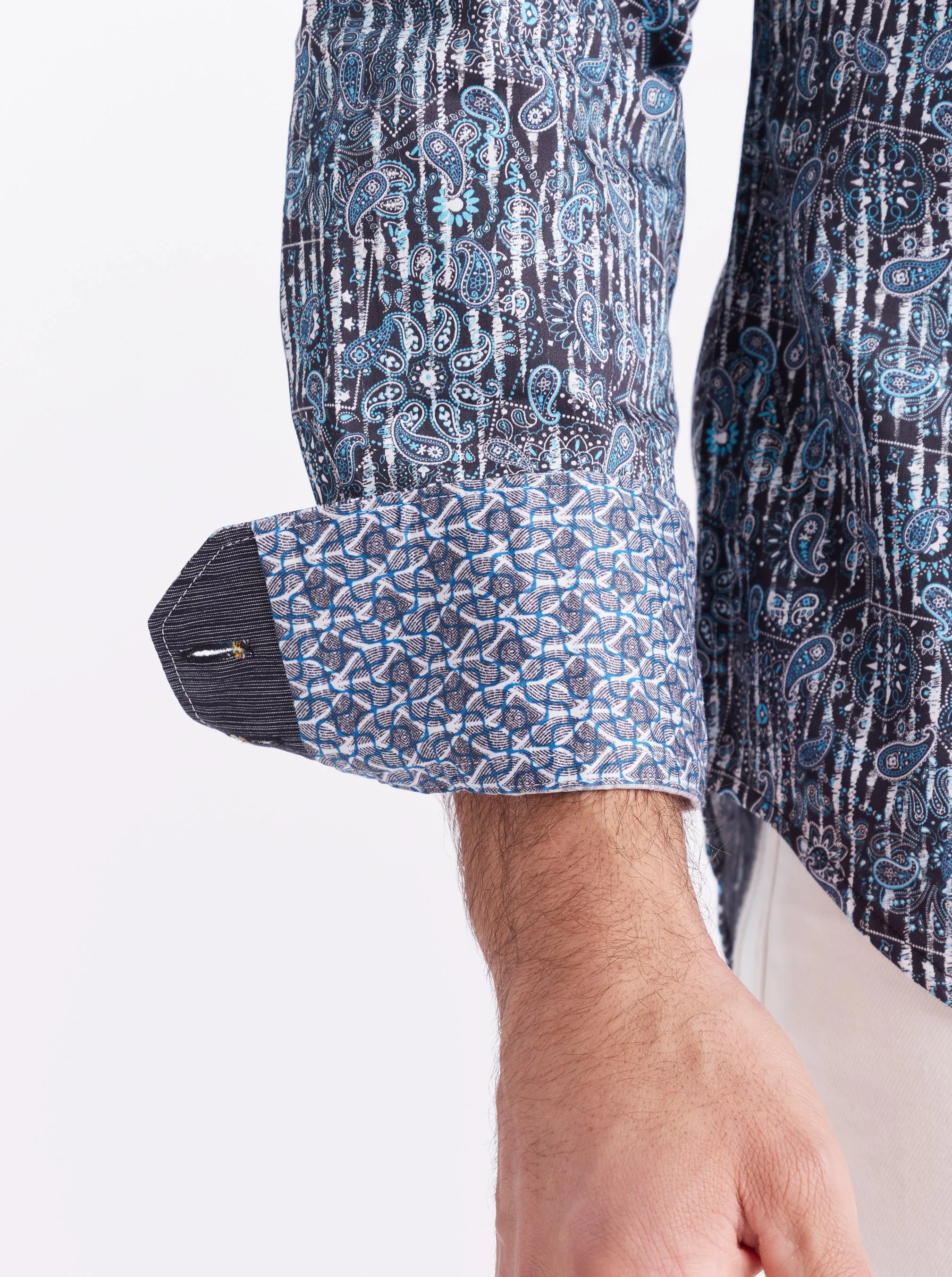 EGTON LONG SLEEVE BUTTON DOWN SHIRT sold by Robert Graham product image thumbnail 4