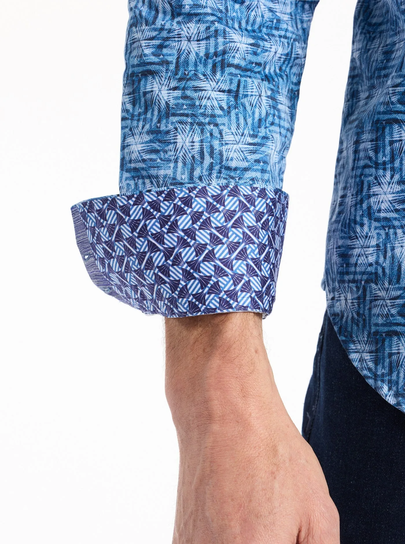 WALROW LONG SLEEVE BUTTON DOWN SHIRT sold by Robert Graham product image thumbnail 3