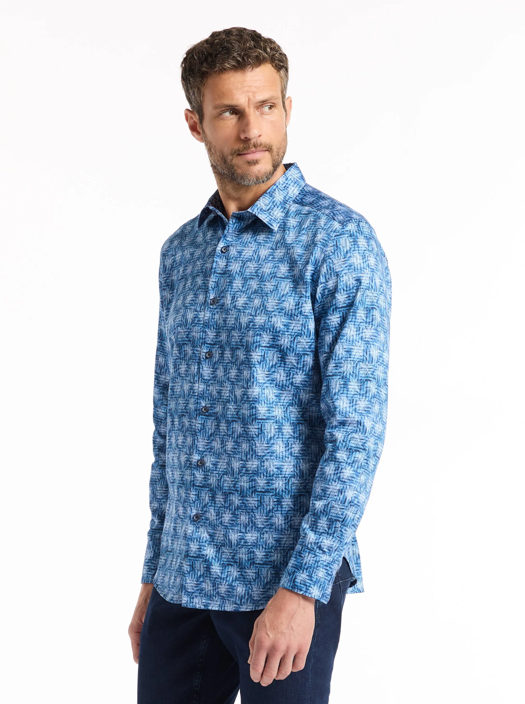 WALROW LONG SLEEVE BUTTON DOWN SHIRT sold by Robert Graham product image thumbnail 5