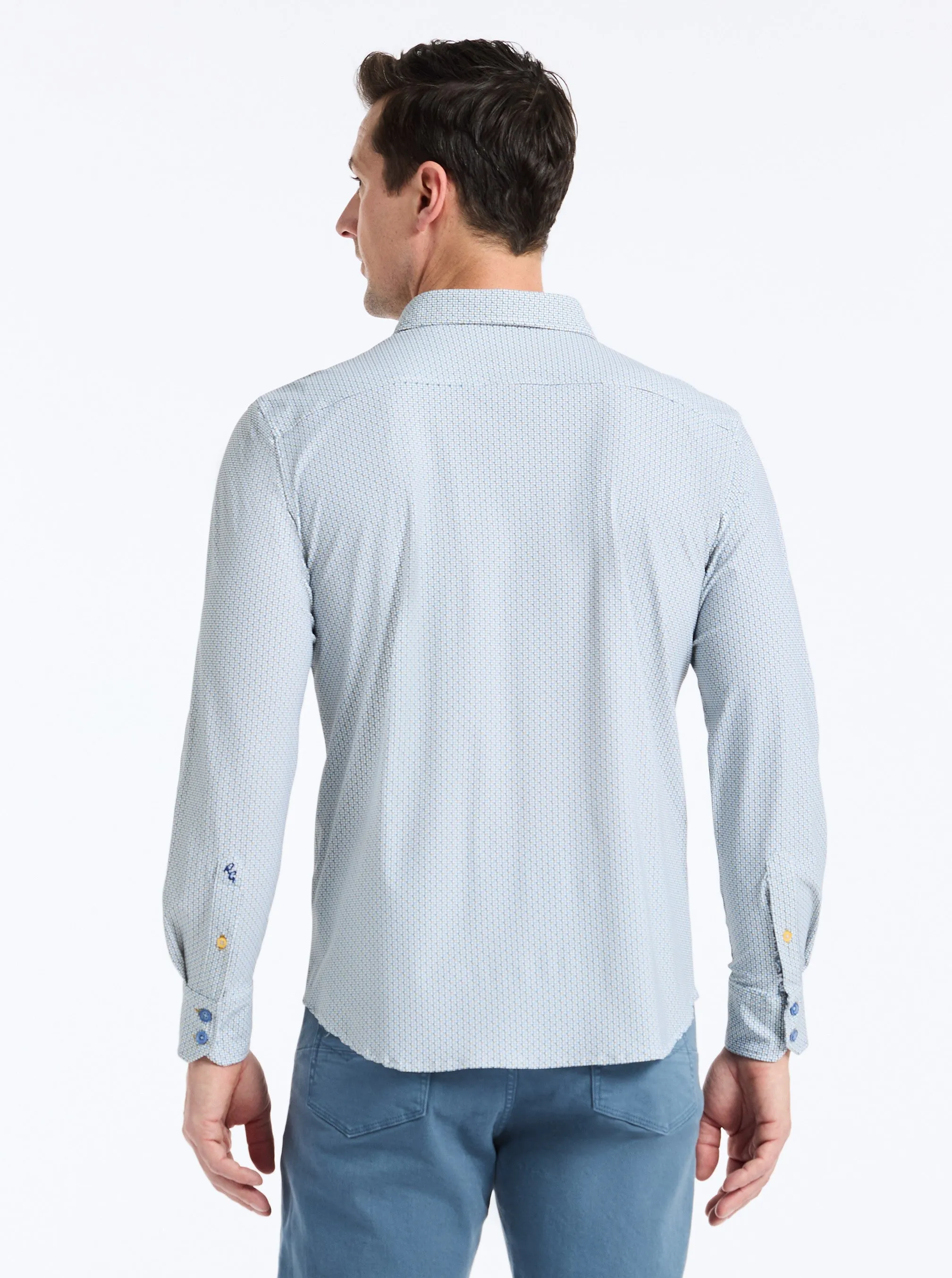 CAVEDA LONG SLEEVE BUTTON DOWN SHIRT sold by Robert Graham product image thumbnail 5