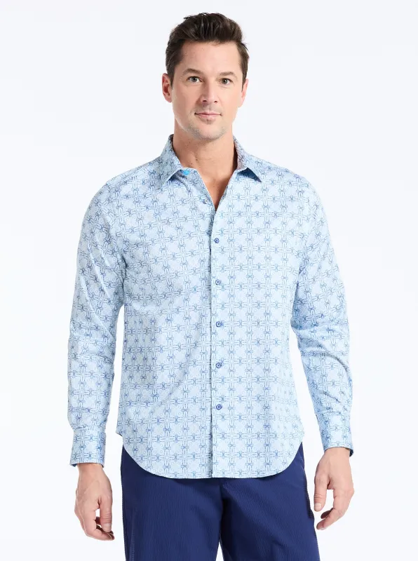 MADAGASCAR LONG SLEEVE BUTTON DOWN SHIRT made by Robert Graham