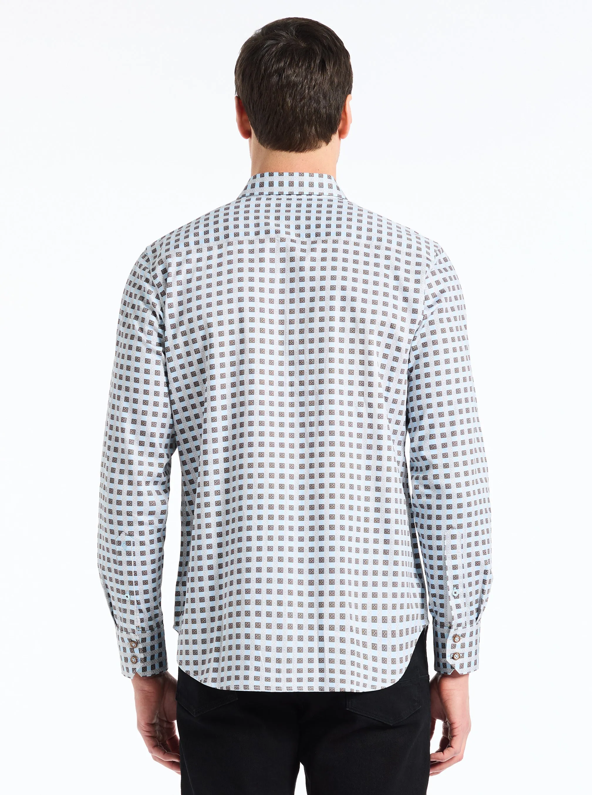 OSTIN LONG SLEEVE BUTTON DOWN SHIRT sold by Robert Graham product image thumbnail 4