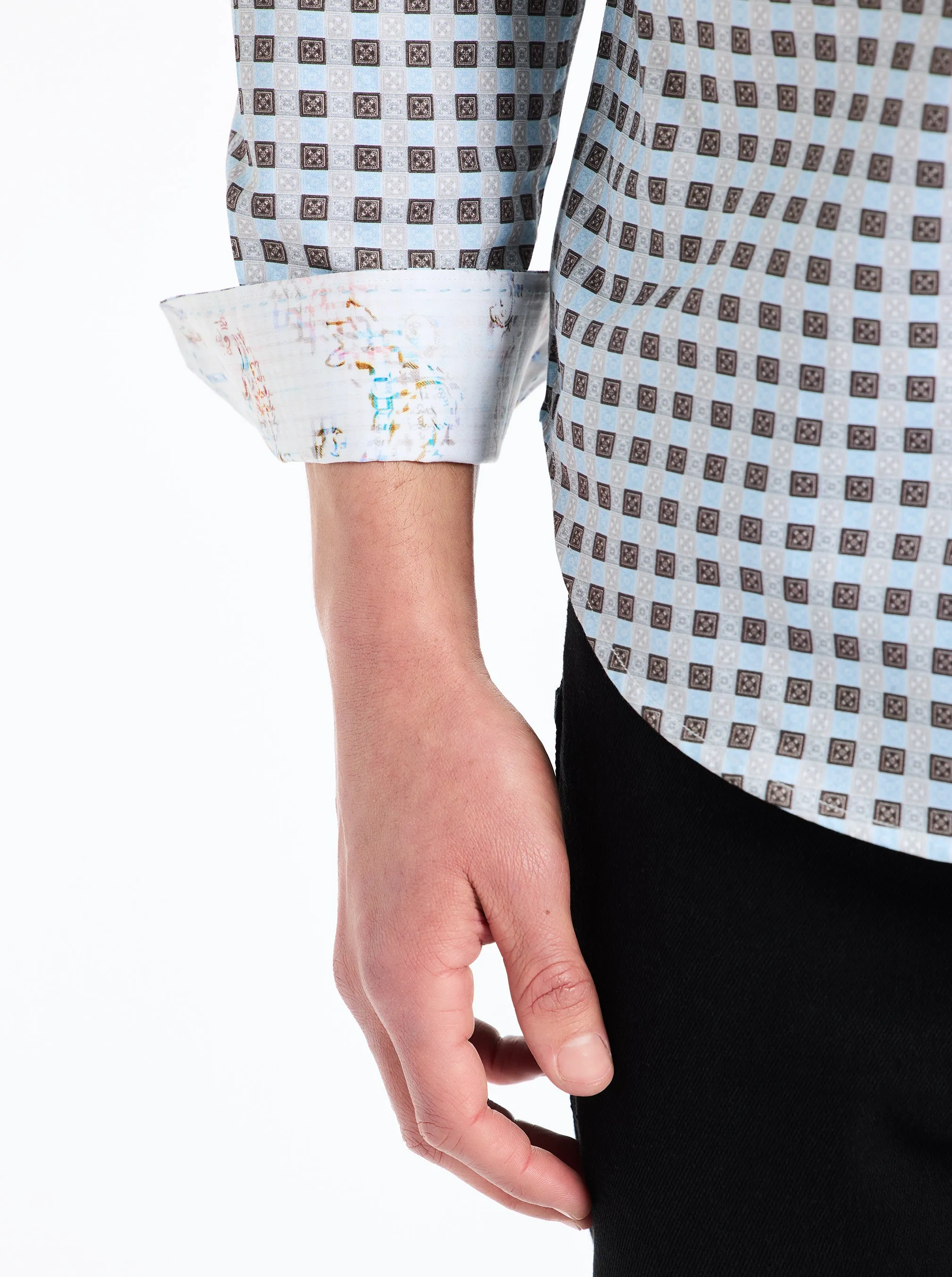 OSTIN LONG SLEEVE BUTTON DOWN SHIRT sold by Robert Graham product image thumbnail 3