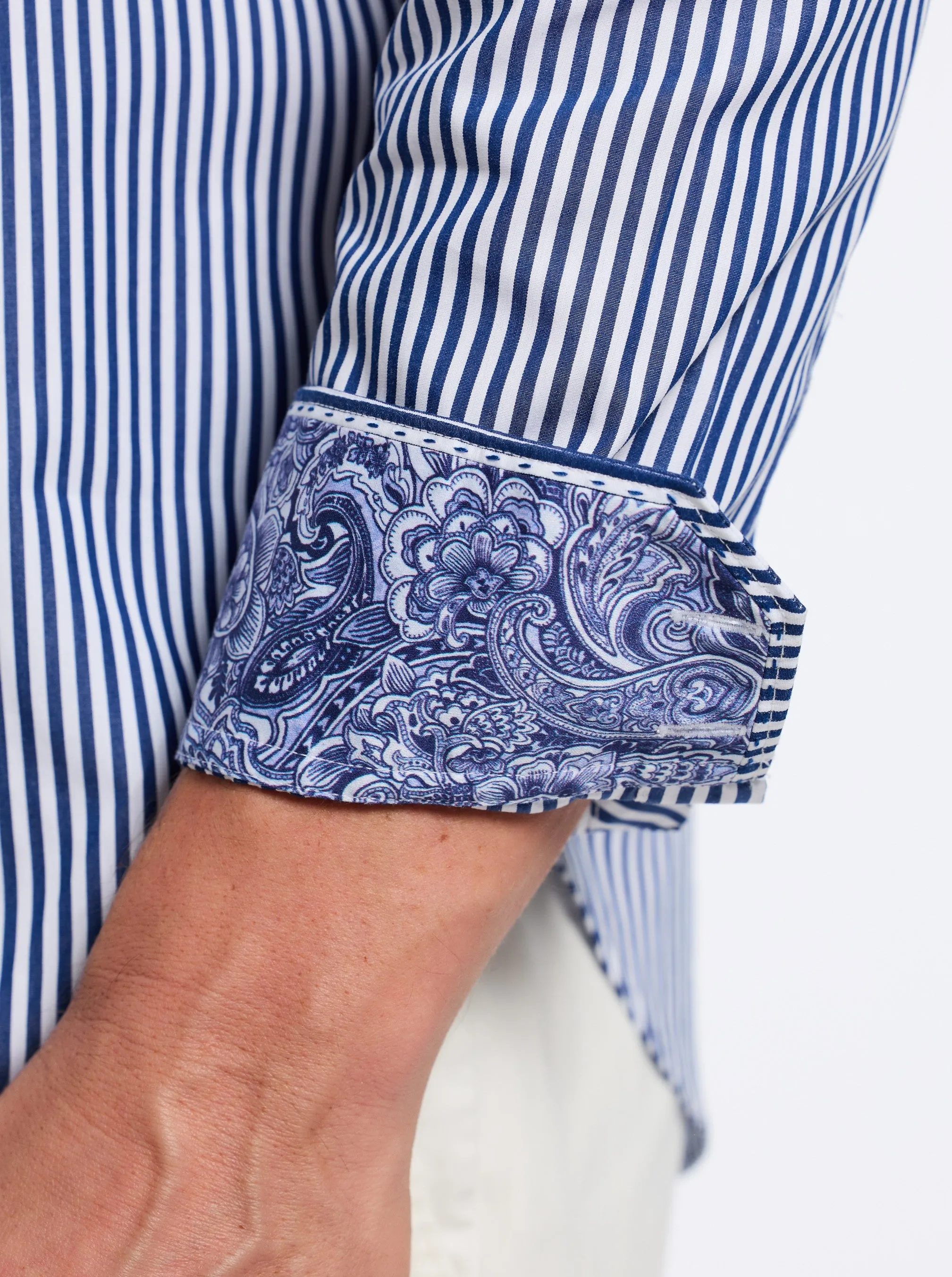 GREENWICH LONG SLEEVE BUTTON DOWN SHIRT sold by Robert Graham product image thumbnail 5