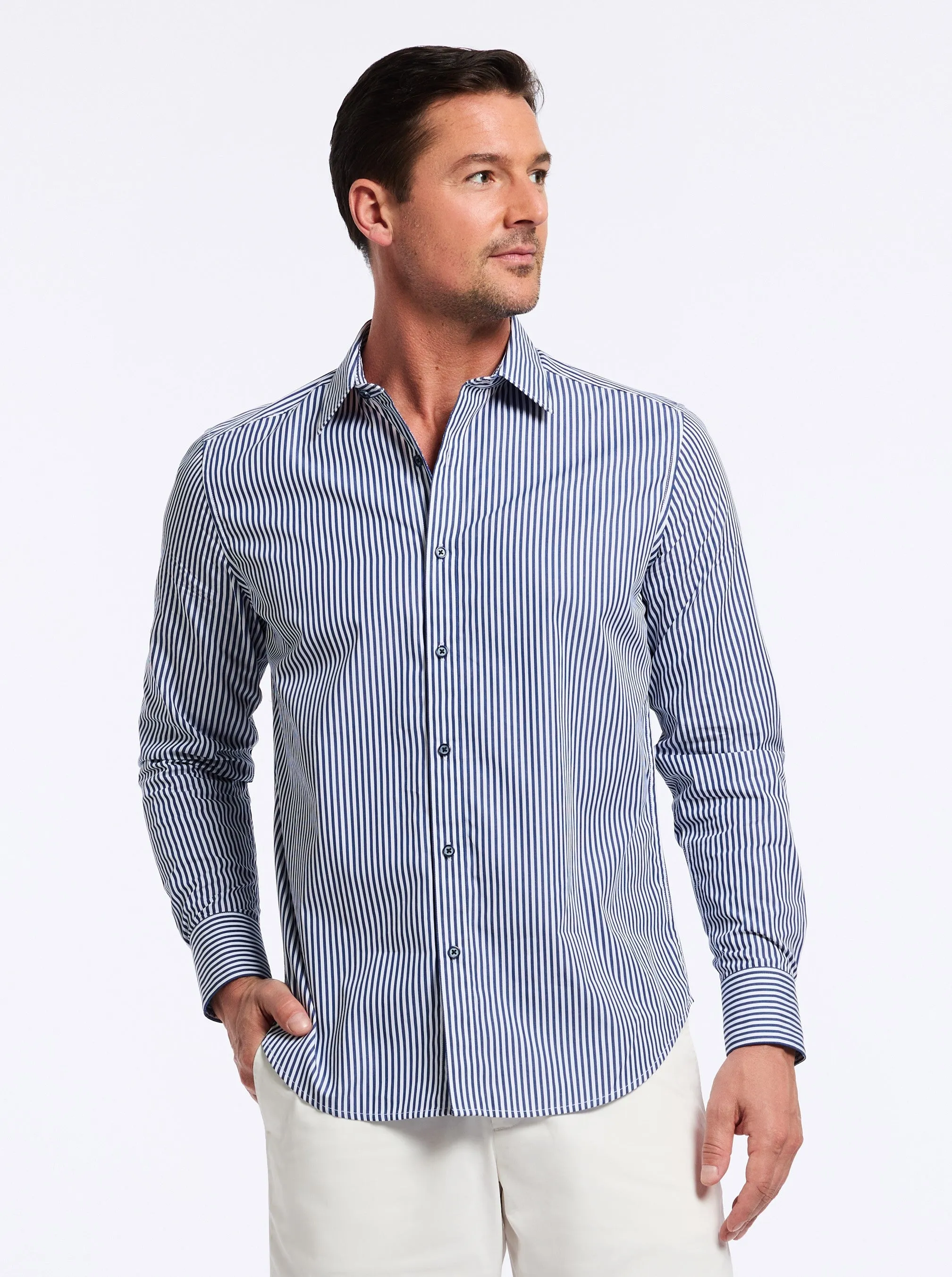 GREENWICH LONG SLEEVE BUTTON DOWN SHIRT sold by Robert Graham
