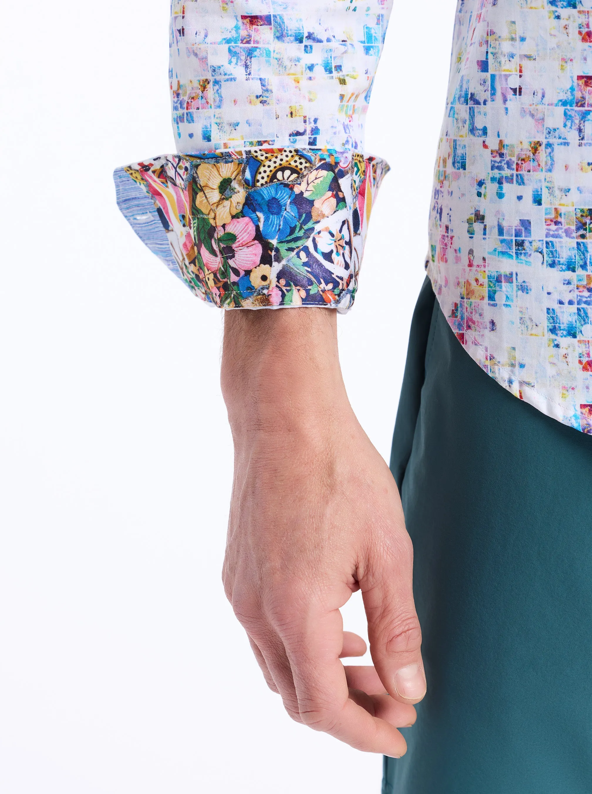 BYZANTINE LONG SLEEVE BUTTON DOWN SHIRT sold by Robert Graham product image thumbnail 4