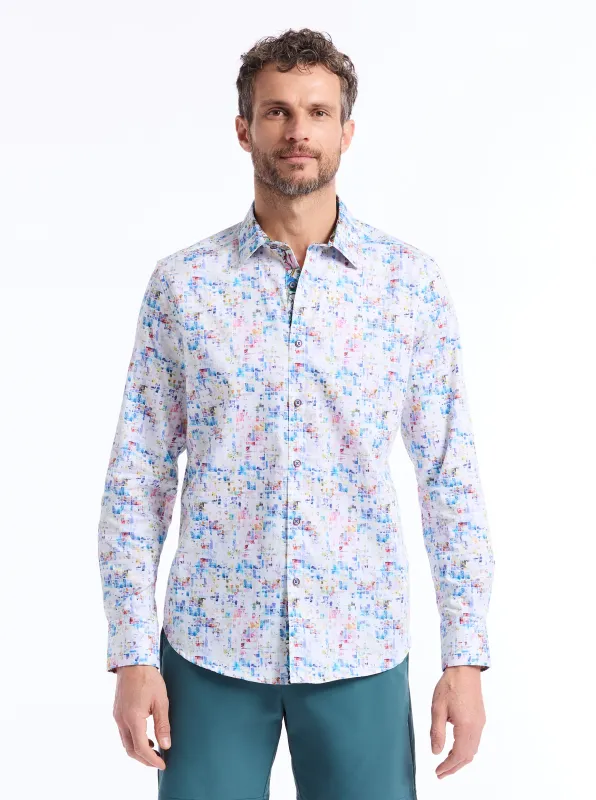 BYZANTINE LONG SLEEVE BUTTON DOWN SHIRT made by Robert Graham