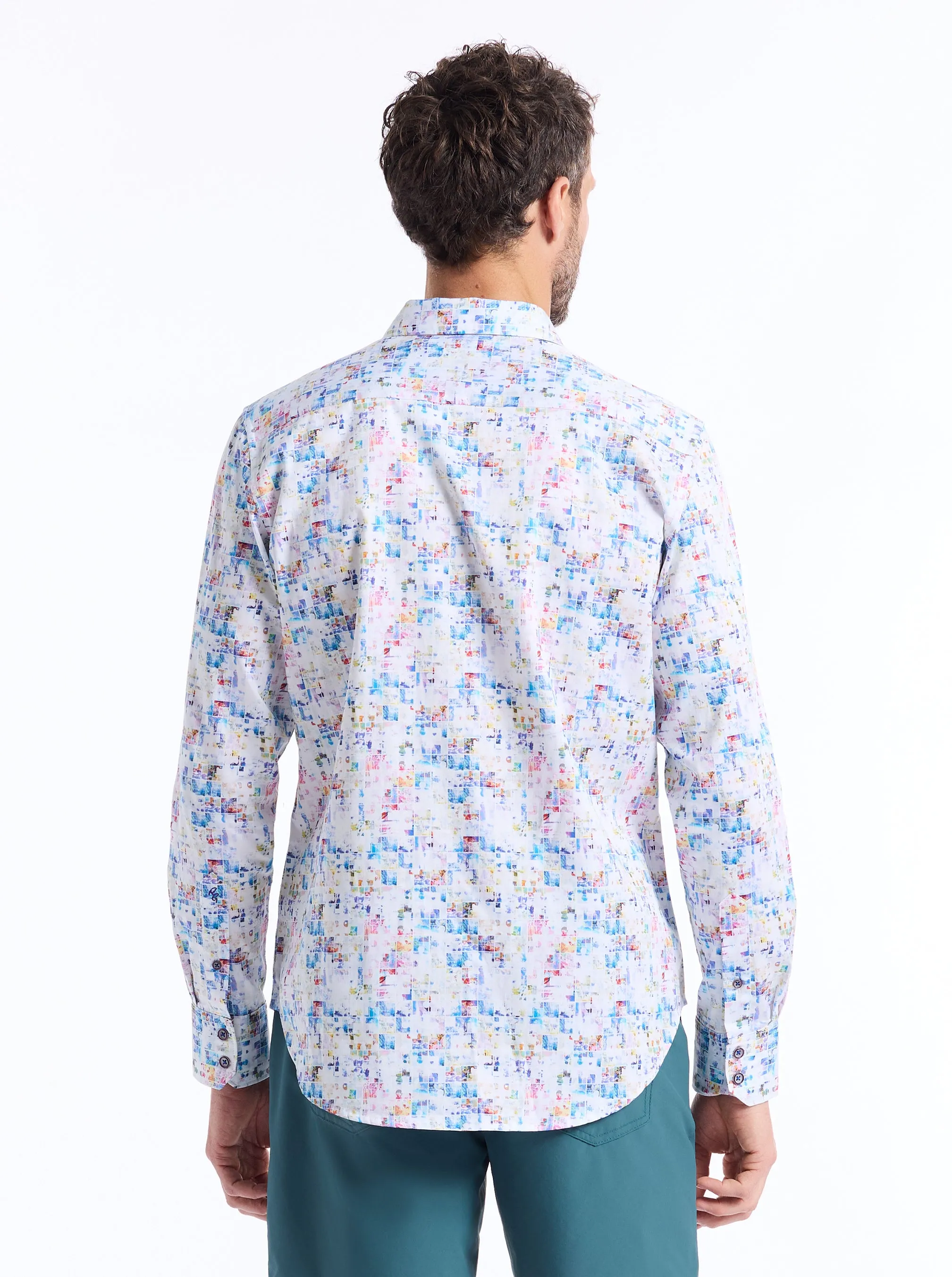 BYZANTINE LONG SLEEVE BUTTON DOWN SHIRT sold by Robert Graham product image thumbnail 5