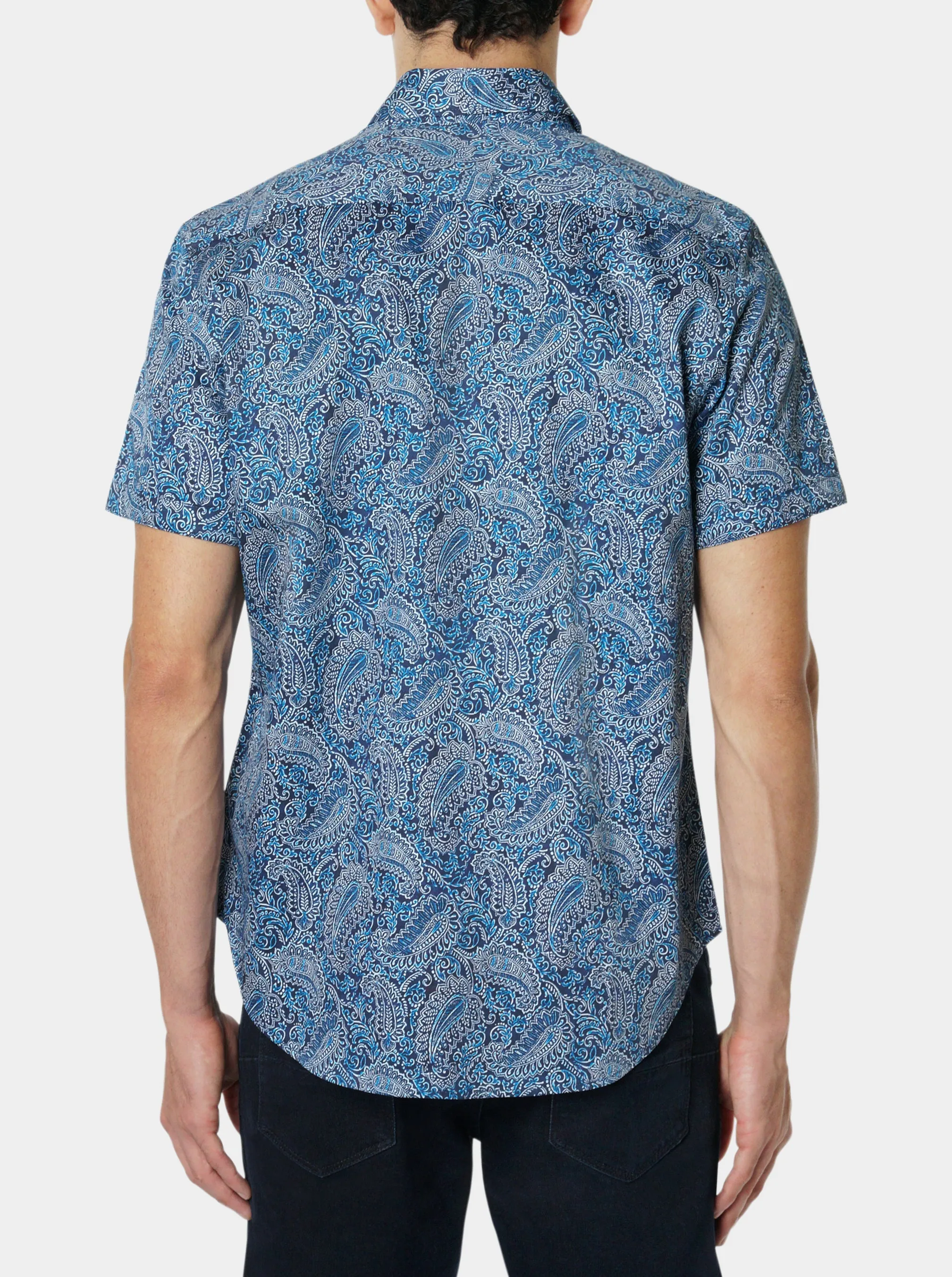 FUSCO SHORT SLEEVE BUTTON DOWN SHIRT sold by Robert Graham product image thumbnail 3