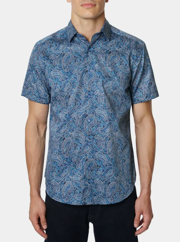 FUSCO SHORT SLEEVE BUTTON DOWN SHIRT made by Robert Graham