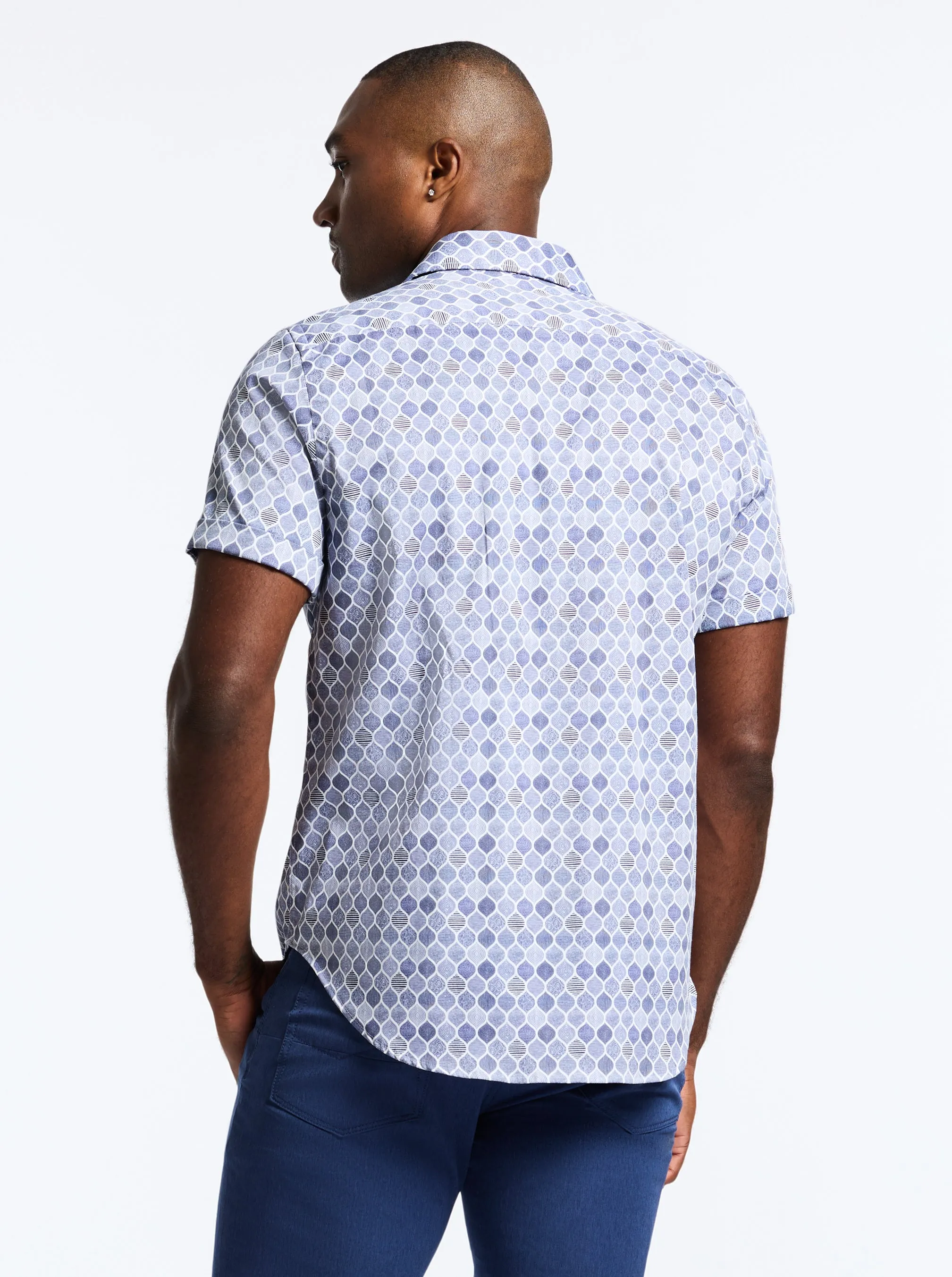 ROWAN SHORT SLEEVE BUTTON DOWN SHIRT sold by Robert Graham product image thumbnail 4