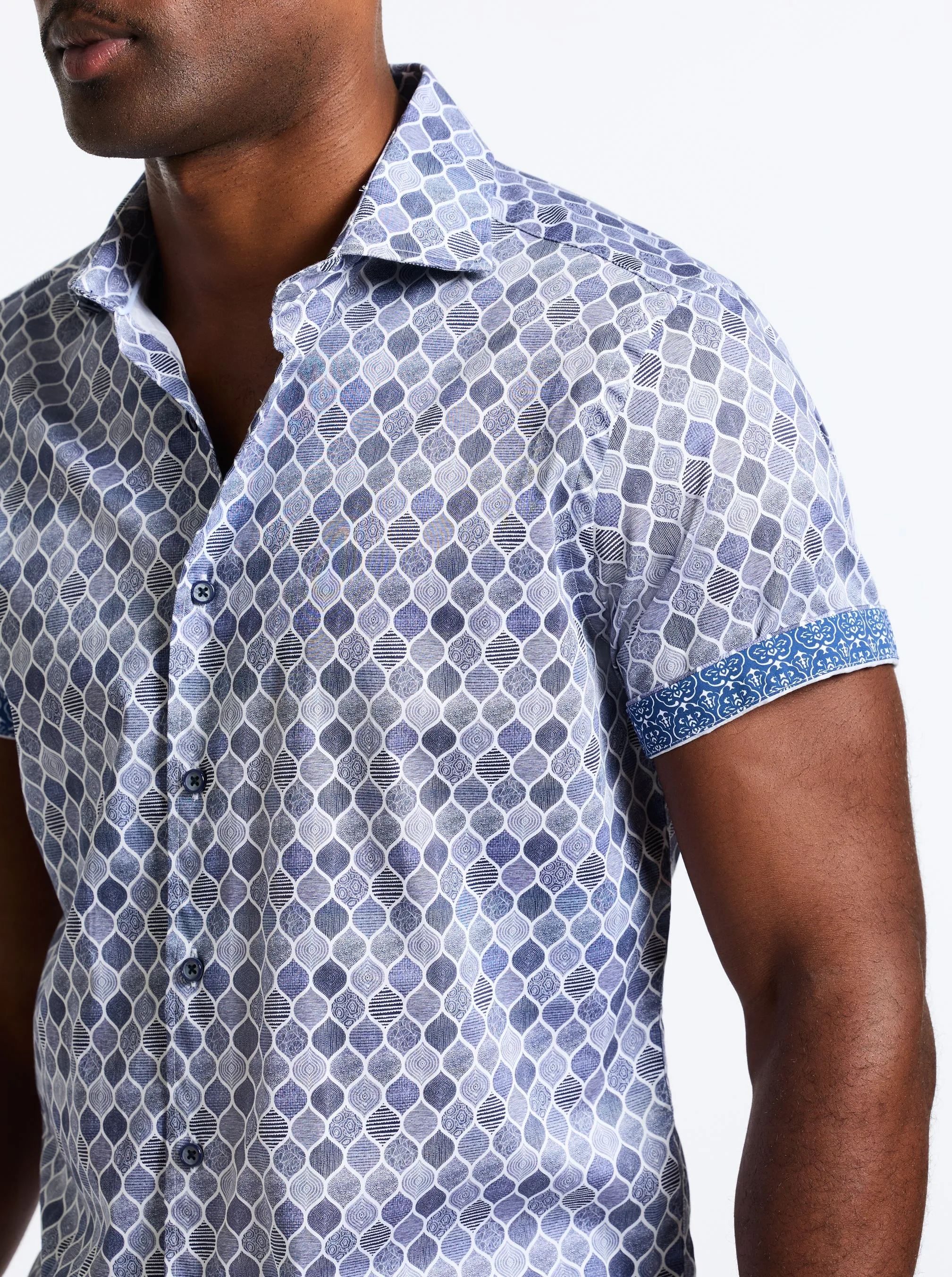 ROWAN SHORT SLEEVE BUTTON DOWN SHIRT sold by Robert Graham product image thumbnail 5