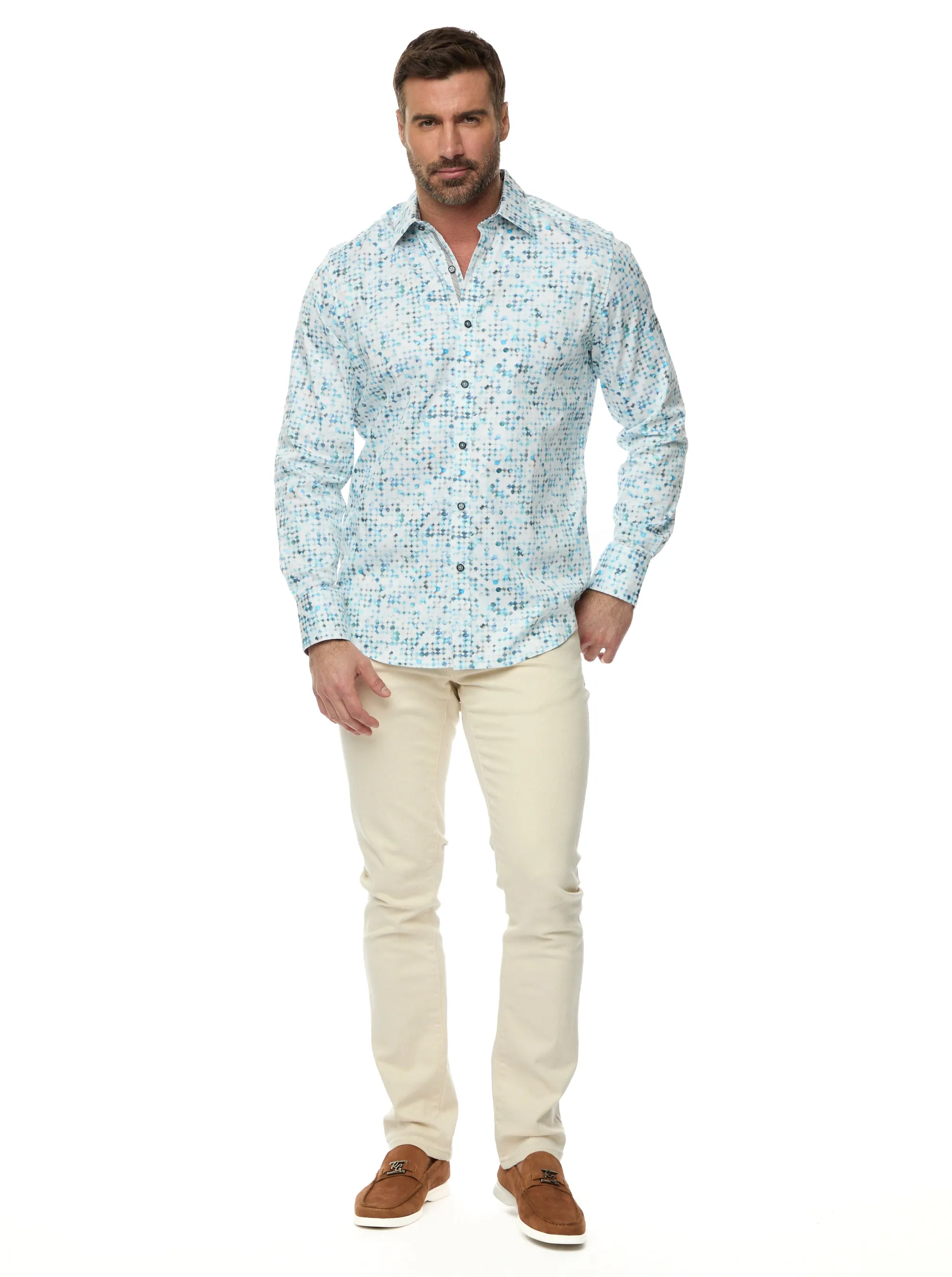 BARRAZA LONG SLEEVE BUTTON DOWN SHIRT BIG sold by Robert Graham product image thumbnail 5