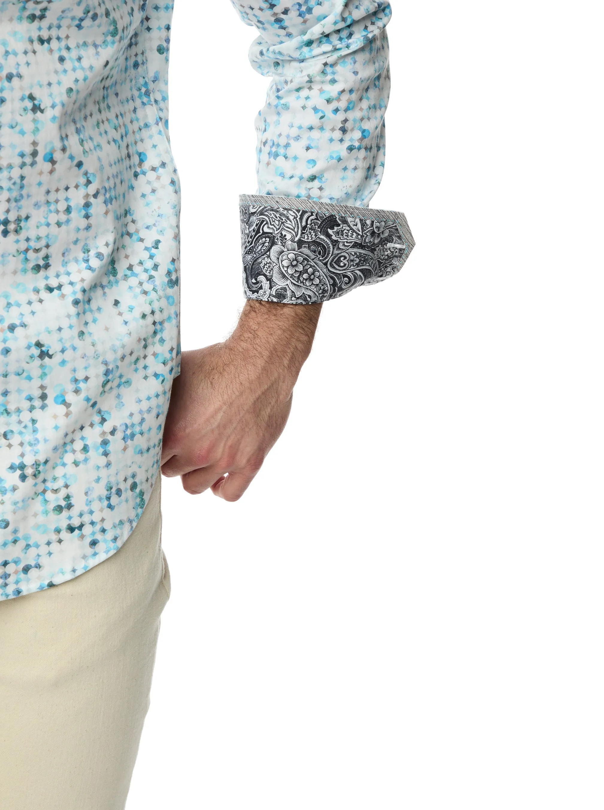 BARRAZA LONG SLEEVE BUTTON DOWN SHIRT BIG sold by Robert Graham product image thumbnail 3