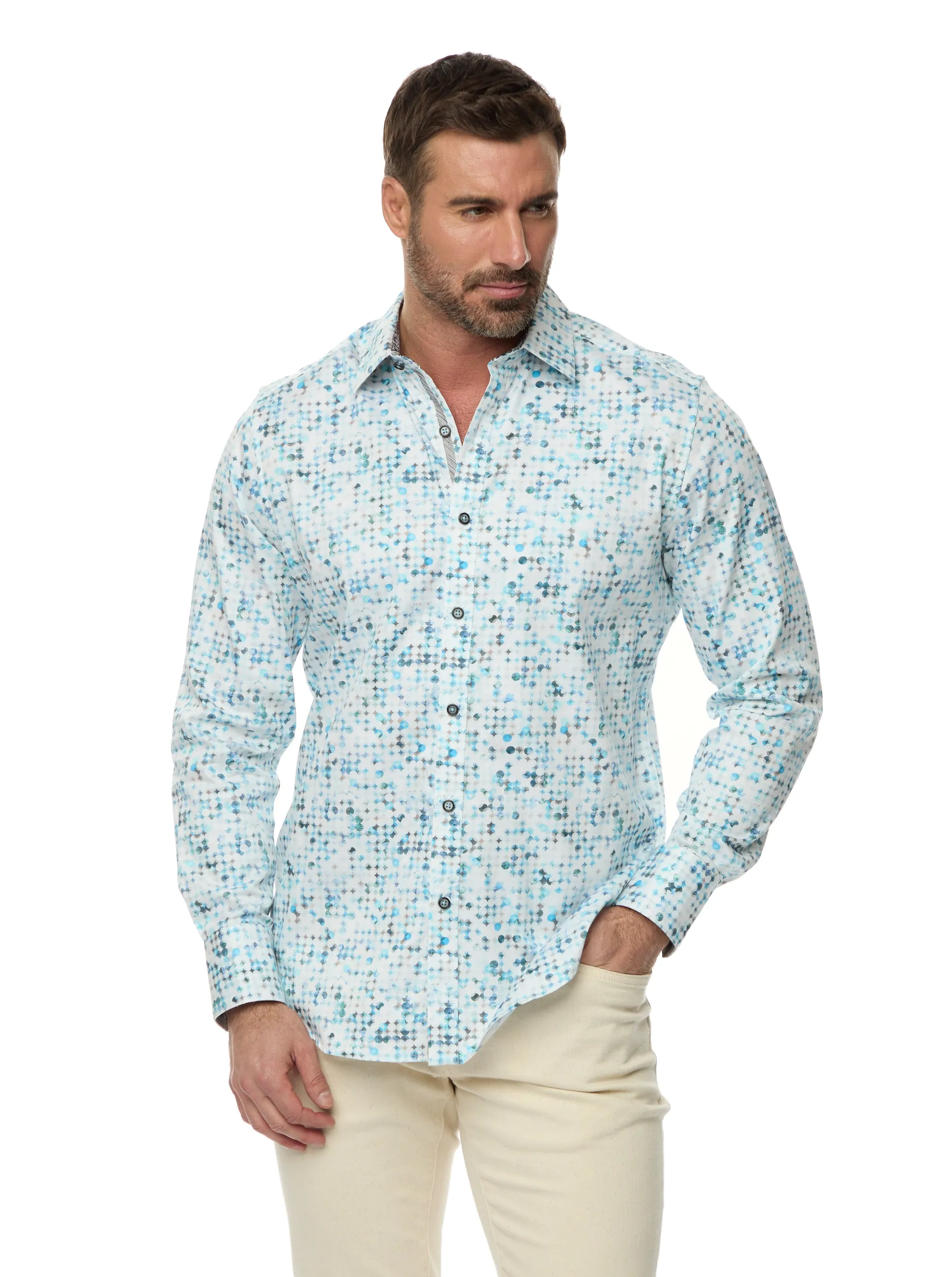 BARRAZA LONG SLEEVE BUTTON DOWN SHIRT BIG sold by Robert Graham