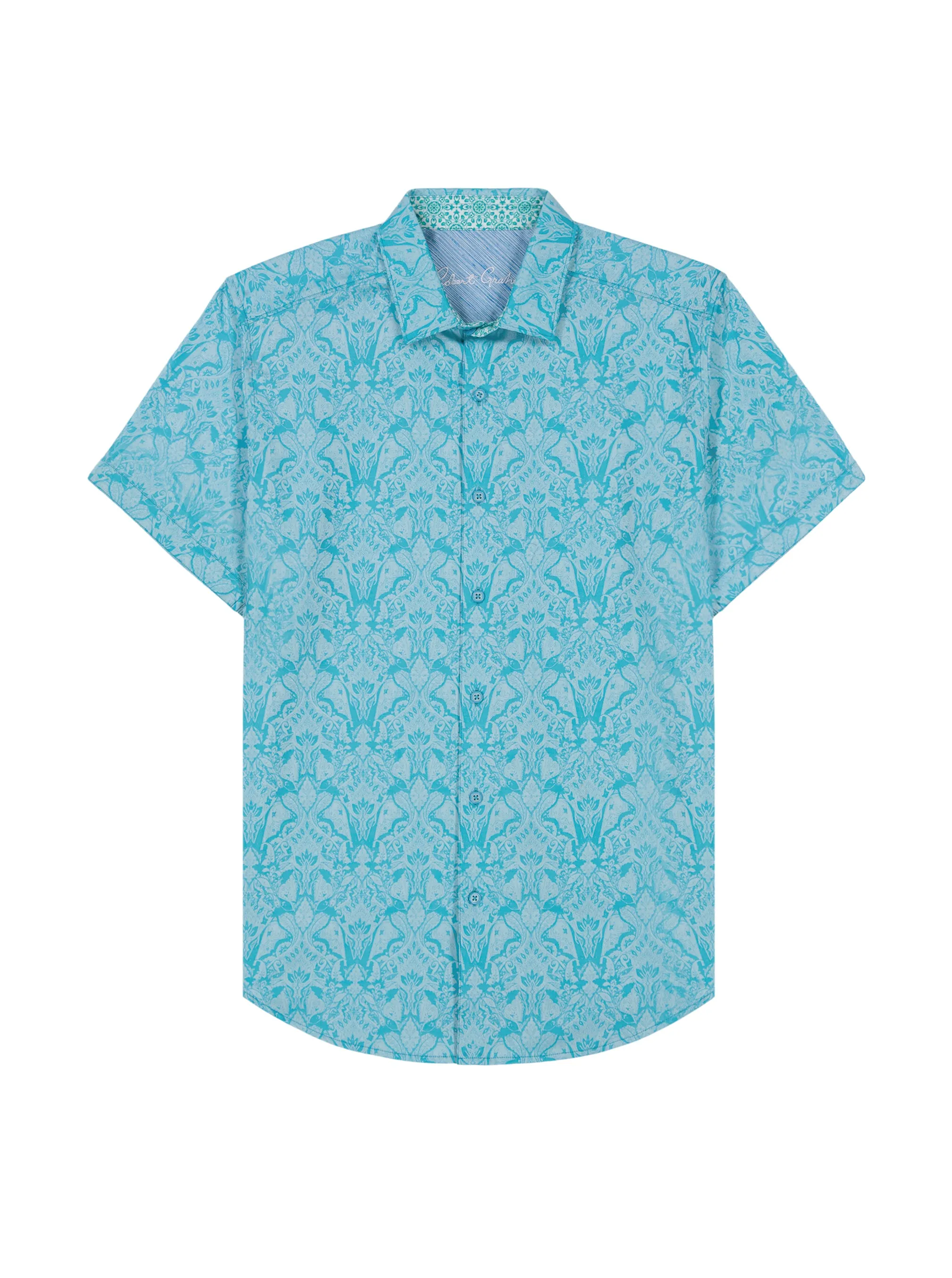 HIGHLAND SHORT SLEEVE BUTTON DOWN SHIRT TALL sold by Robert Graham product image thumbnail 2