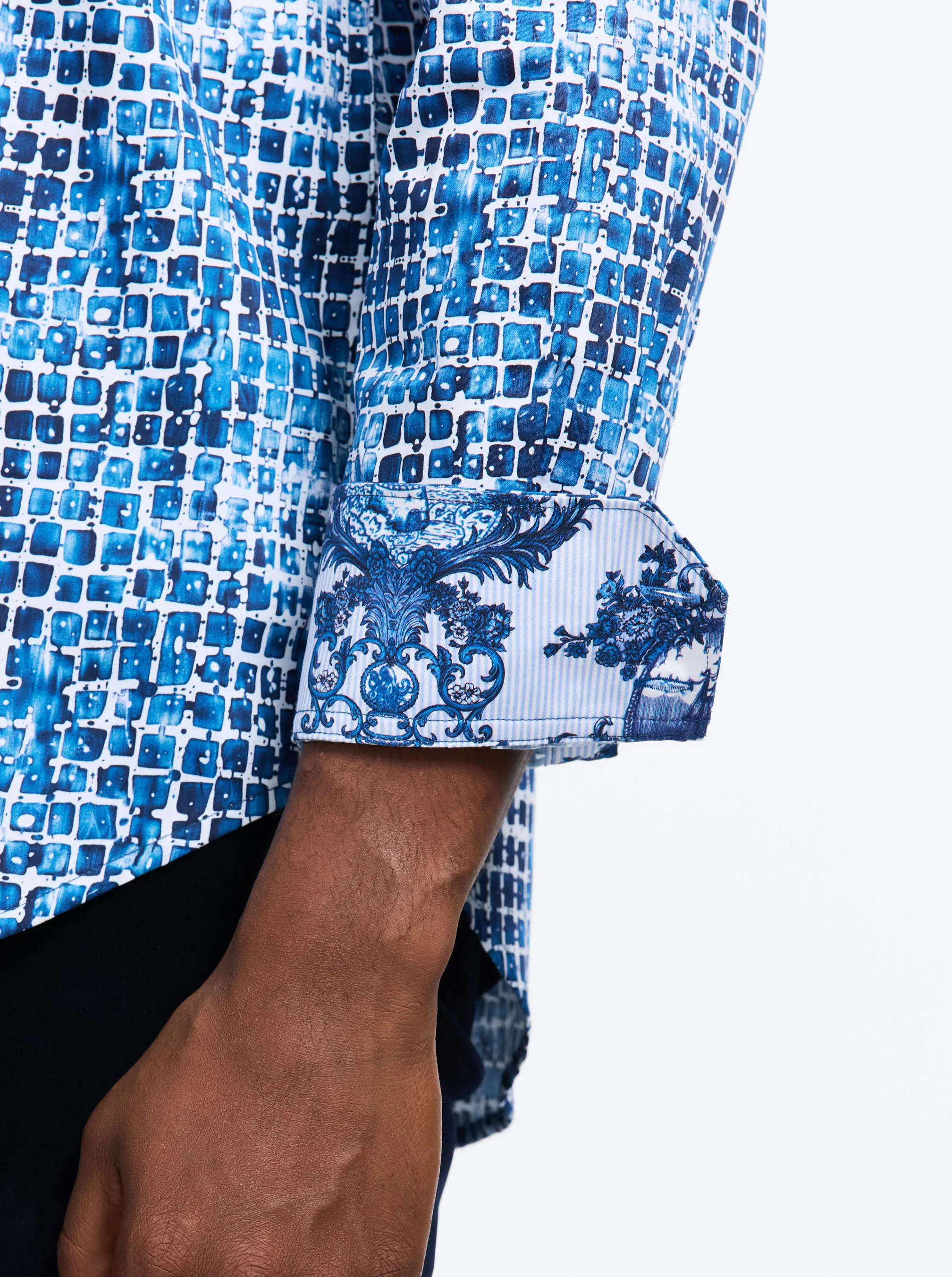 HESTER LONG SLEEVE BUTTON DOWN SHIRT sold by Robert Graham product image thumbnail 3