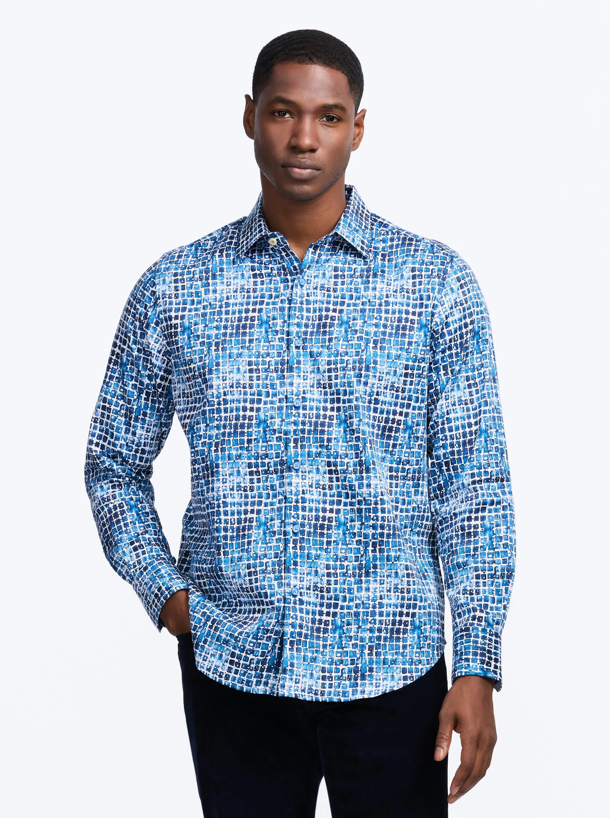 HESTER LONG SLEEVE BUTTON DOWN SHIRT sold by Robert Graham