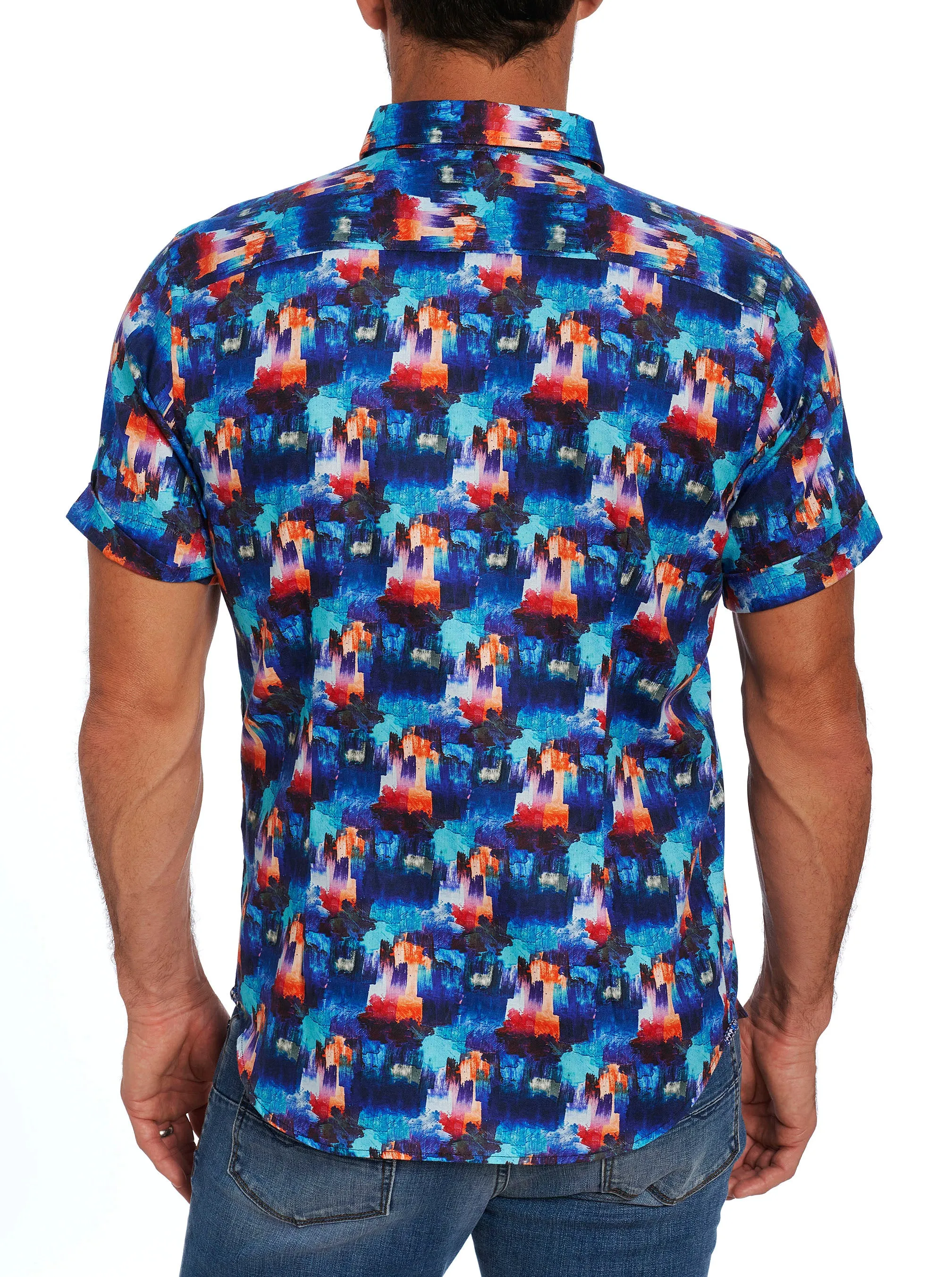 FRYEBURG SHORT SLEEVE BUTTON DOWN SHIRT sold by Robert Graham product image thumbnail 3