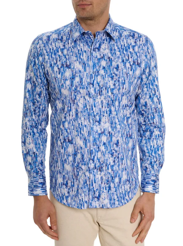 DEMERI LONG SLEEVE BUTTON DOWN SHIRT made by Robert Graham