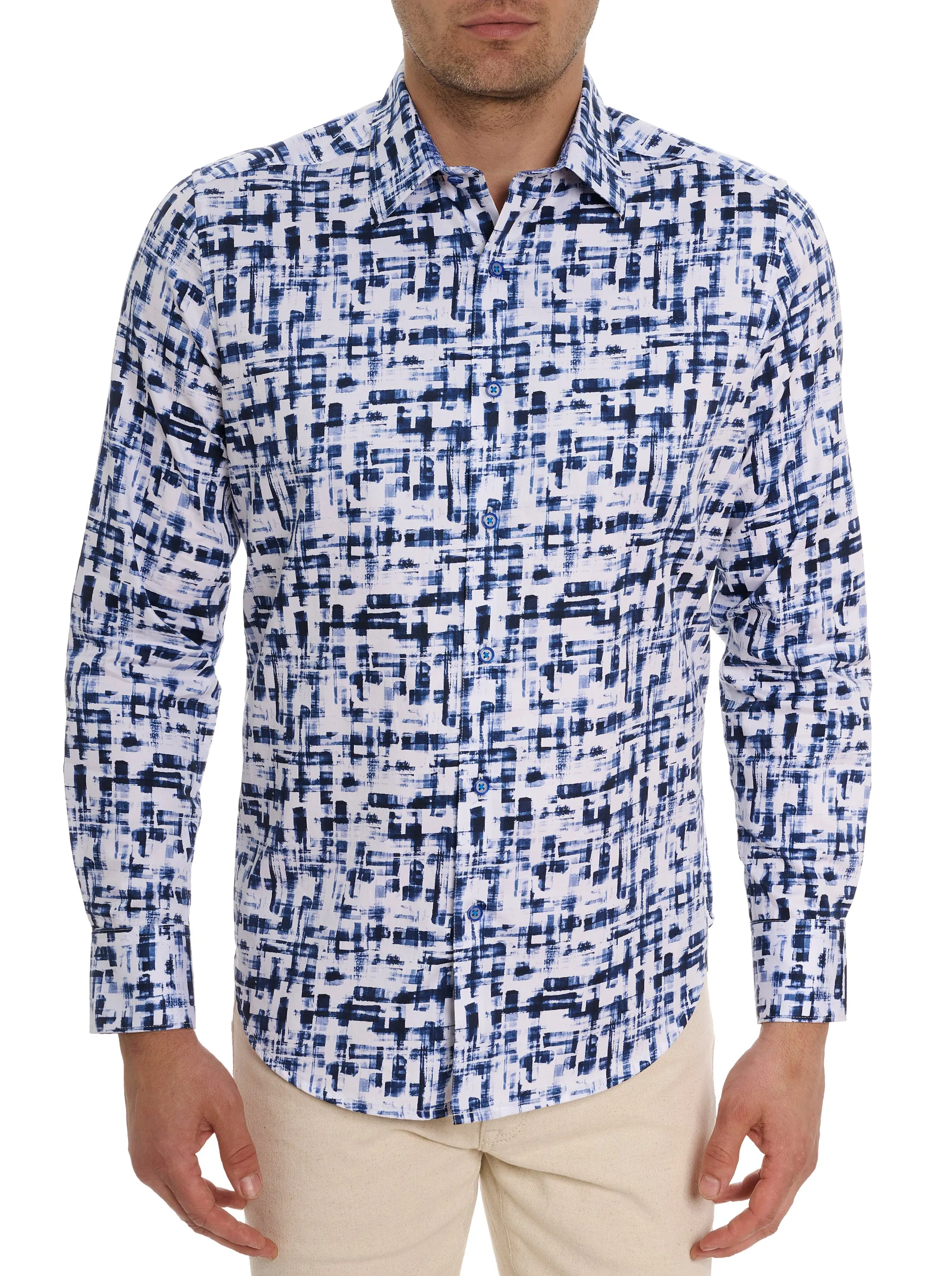 DELUCA LONG SLEEVE BUTTON DOWN SHIRT sold by Robert Graham product image thumbnail 4