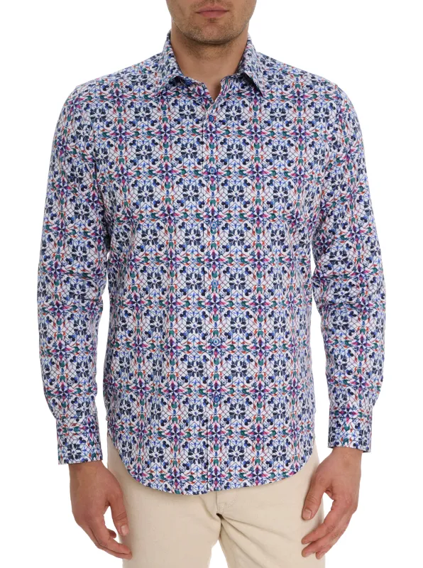 AGNELLO LONG SLEEVE BUTTON DOWN SHIRT made by Robert Graham