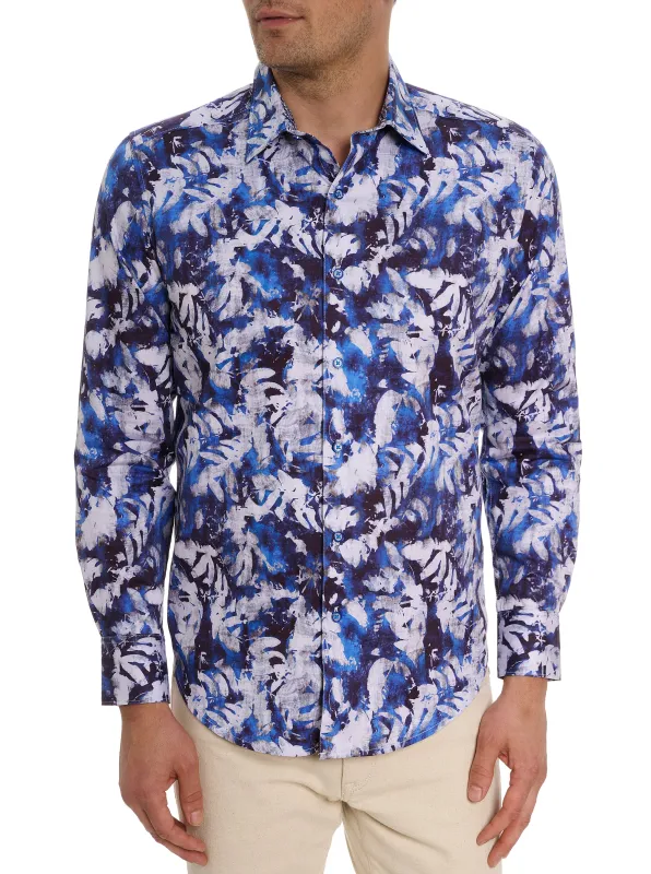 DELANO LONG SLEEVE BUTTON DOWN SHIRT made by Robert Graham
