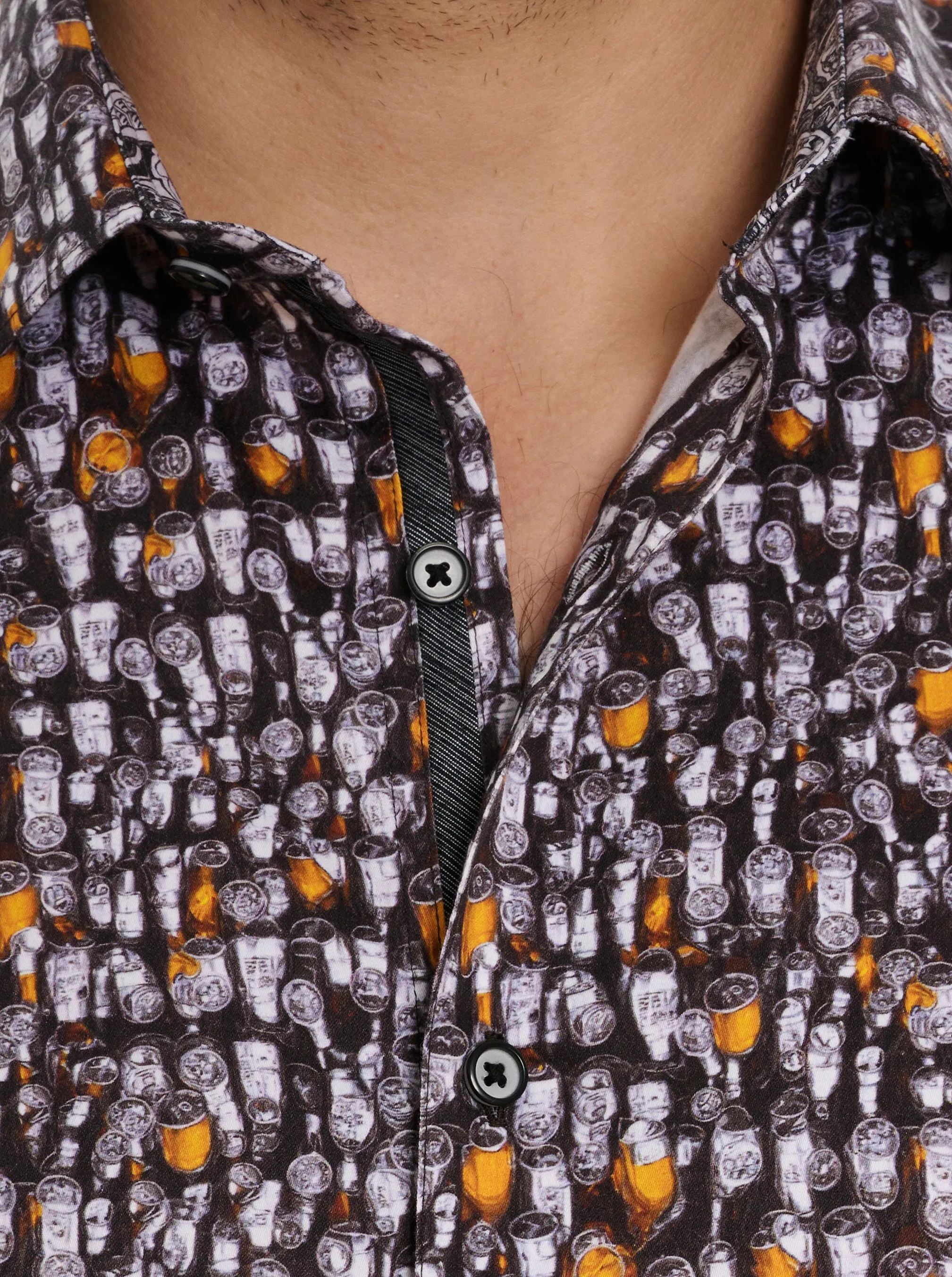 BEER BASH LONG SLEEVE BUTTON DOWN SHIRT sold by Robert Graham product image thumbnail 4