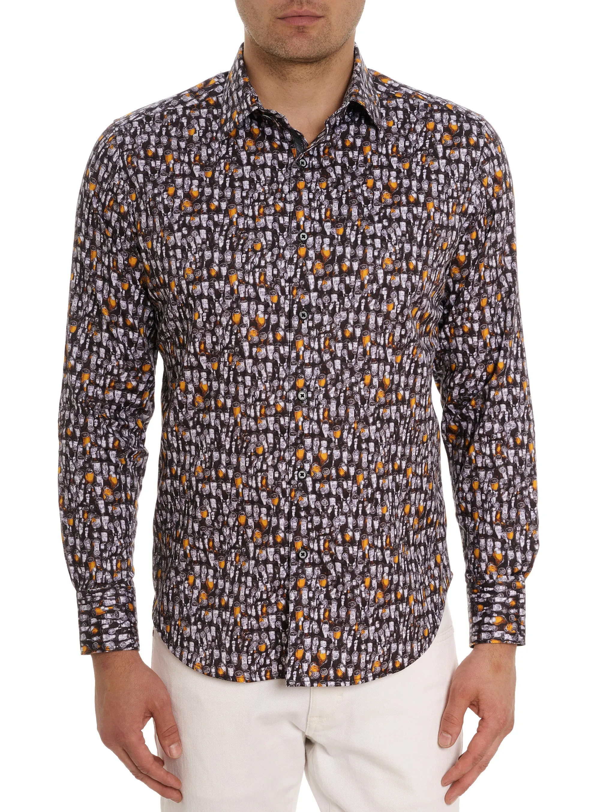 BEER BASH LONG SLEEVE BUTTON DOWN SHIRT sold by Robert Graham