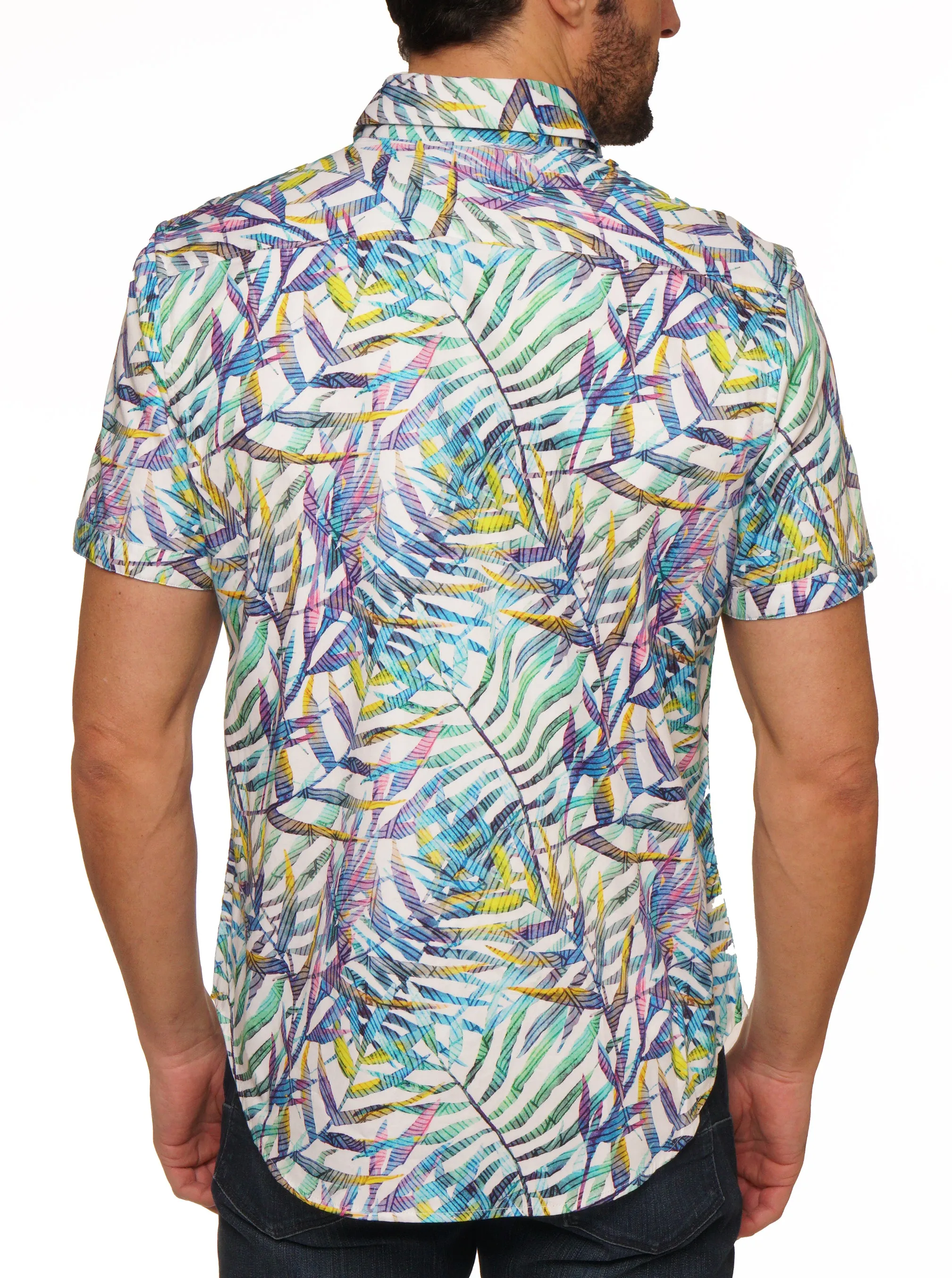 CEDRICK SHORT SLEEVE BUTTON DOWN SHIRT sold by Robert Graham product image thumbnail 3