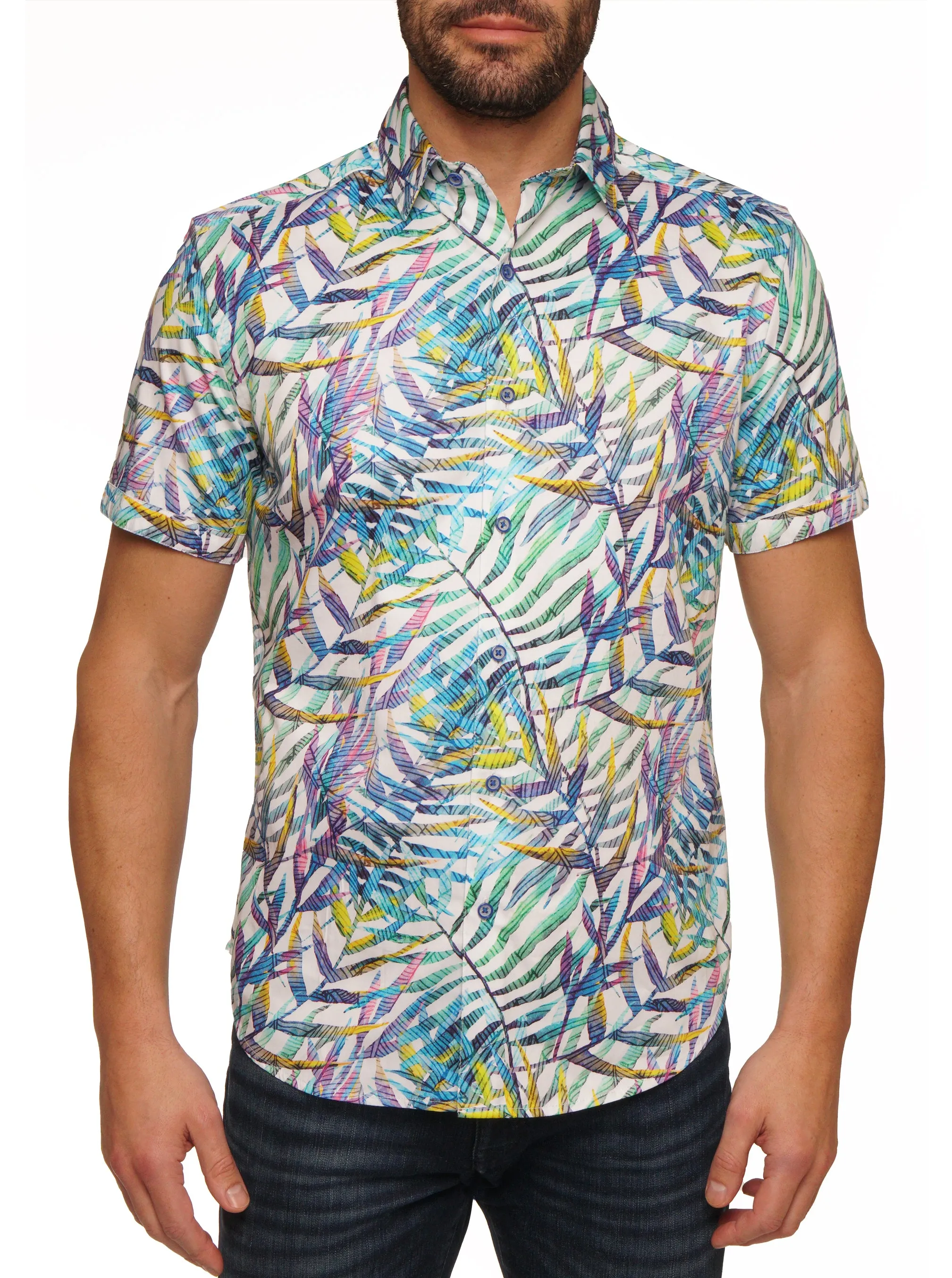 CEDRICK SHORT SLEEVE BUTTON DOWN SHIRT sold by Robert Graham