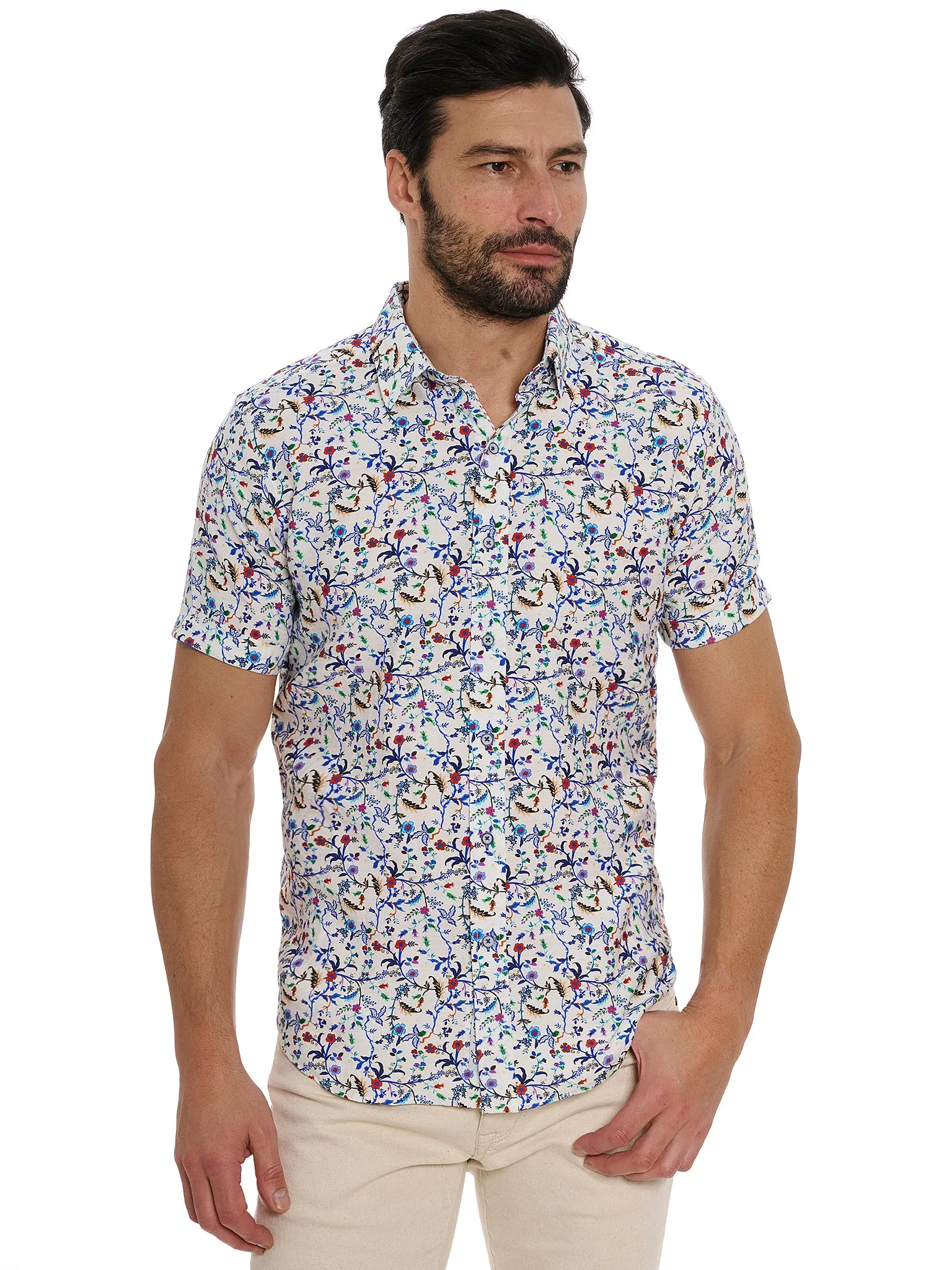 LANDON SHORT SLEEVE BUTTON DOWN SHIRT sold by Robert Graham
