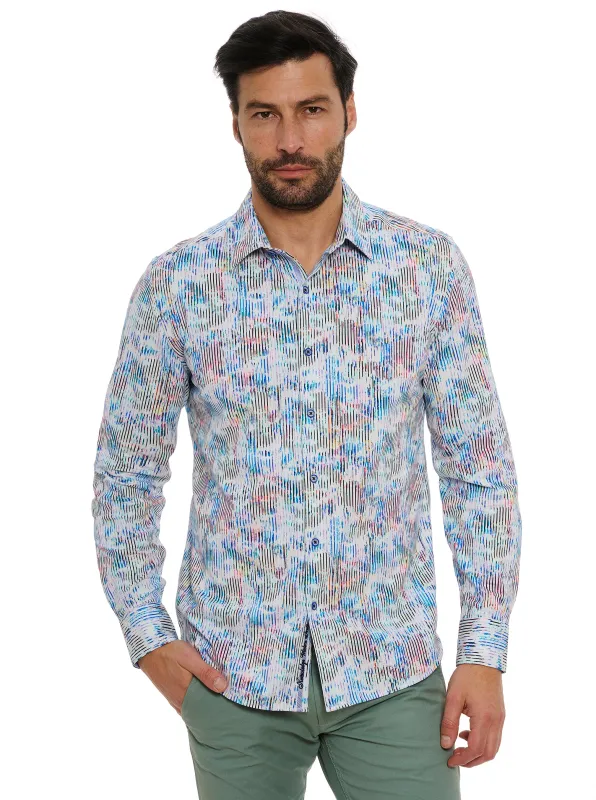 DELRAY LONG SLEEVE BUTTON DOWN SHIRT made by Robert Graham