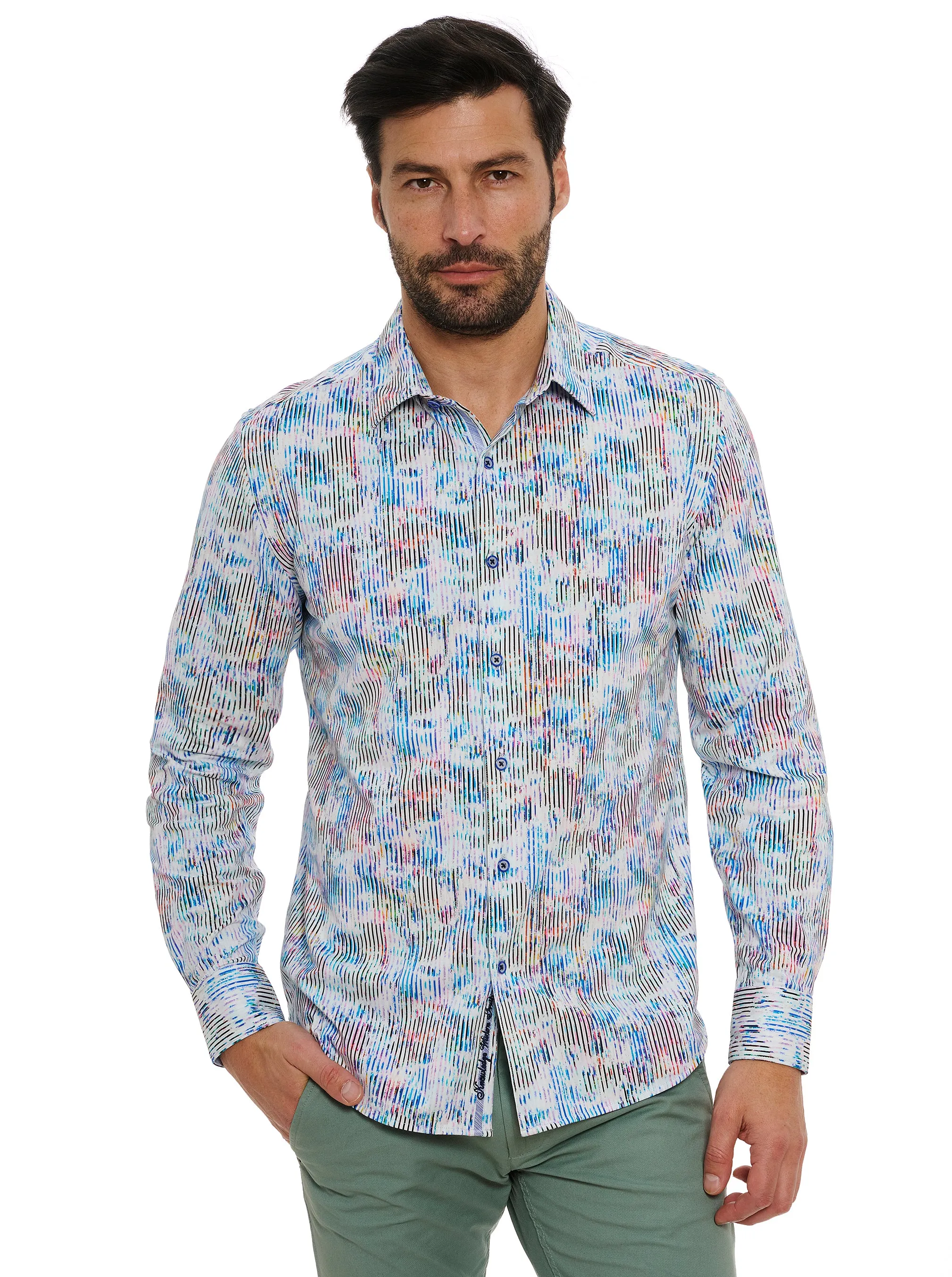 DELRAY LONG SLEEVE BUTTON DOWN SHIRT sold by Robert Graham