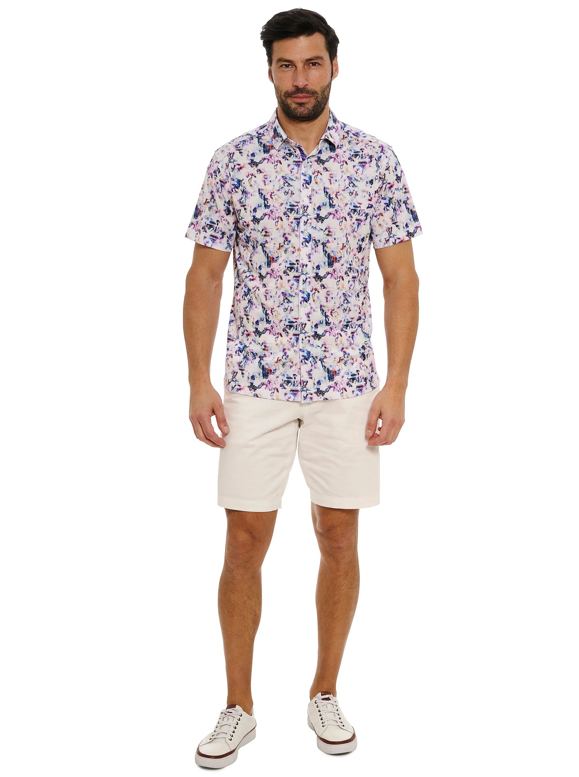 LE PELOSA SHORT SLEEVE BUTTON DOWN SHIRT sold by Robert Graham product image thumbnail 5