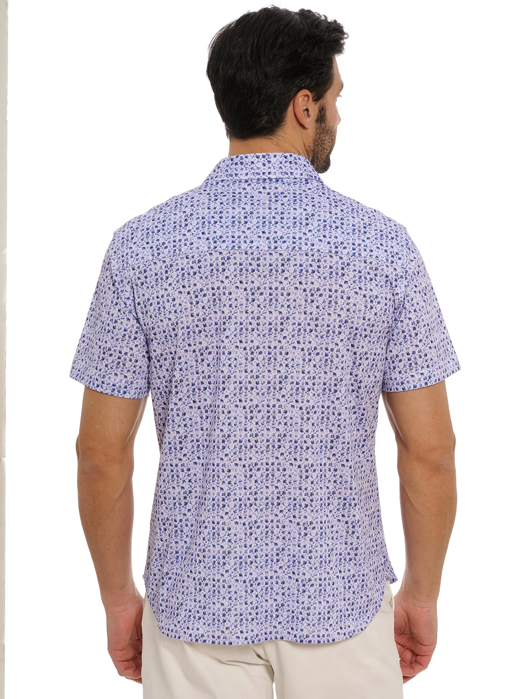 ZAMBIA SHORT SLEEVE BUTTON DOWN SHIRT sold by Robert Graham product image thumbnail 3