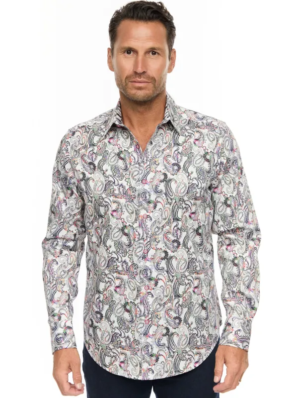 SHEFMAN LONG SLEEVE BUTTON DOWN SHIRT made by Robert Graham