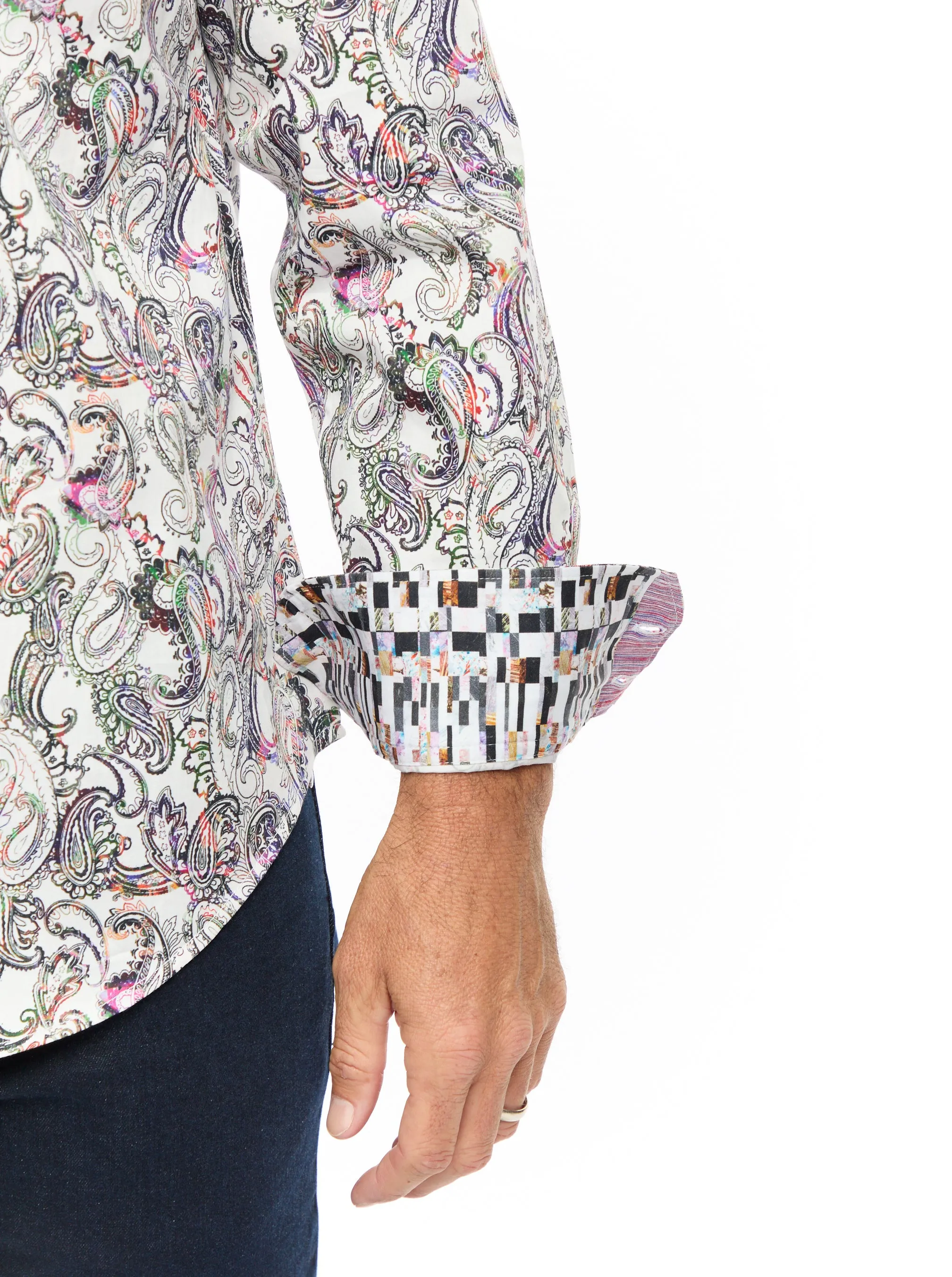 SHEFMAN LONG SLEEVE BUTTON DOWN SHIRT sold by Robert Graham product image thumbnail 2