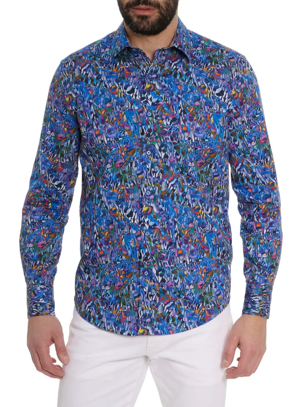 HASBALT LONG SLEEVE BUTTON DOWN SHIRT made by Robert Graham
