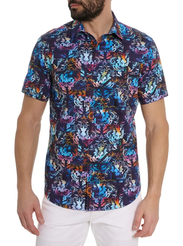 ORTING SHORT SLEEVE BUTTON DOWN SHIRT made by Robert Graham