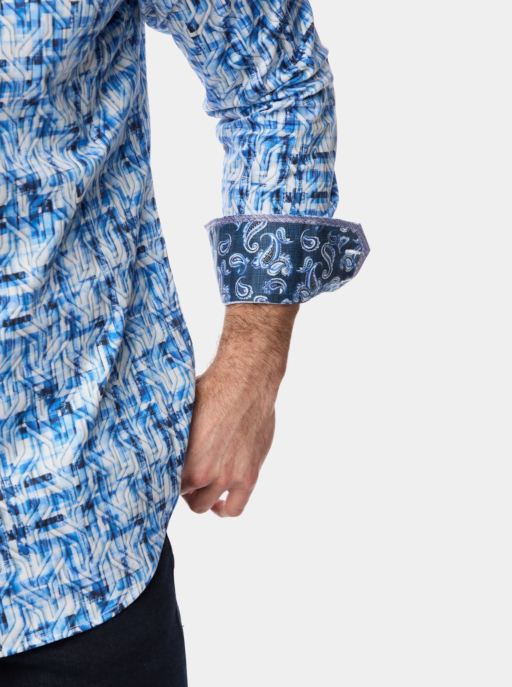 ERASMUS LONG SLEEVE BUTTON DOWN SHIRT sold by Robert Graham product image thumbnail 5