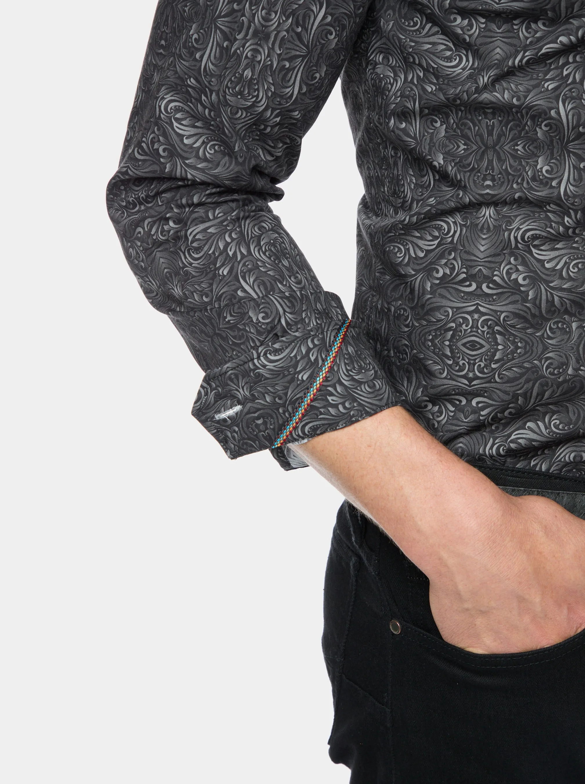 STROWELL LONG SLEEVE BUTTON DOWN SHIRT sold by Robert Graham product image thumbnail 4