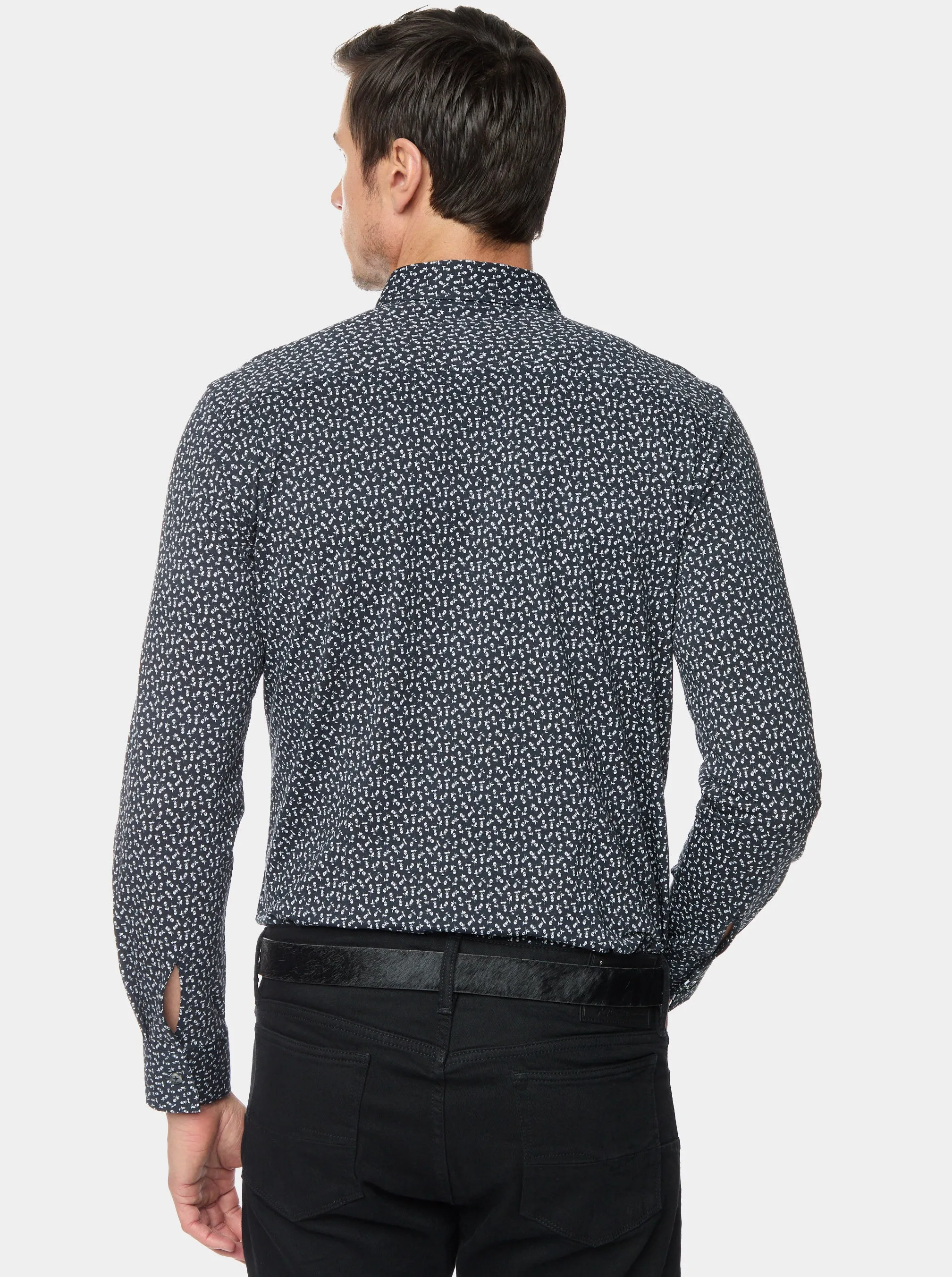 CROSSBONES LONG SLEEVE BUTTON DOWN SHIRT sold by Robert Graham product image thumbnail 3