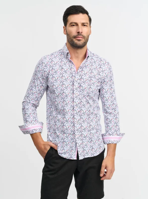 AVALOS LONG SLEEVE BUTTON DOWN SHIRT made by Robert Graham