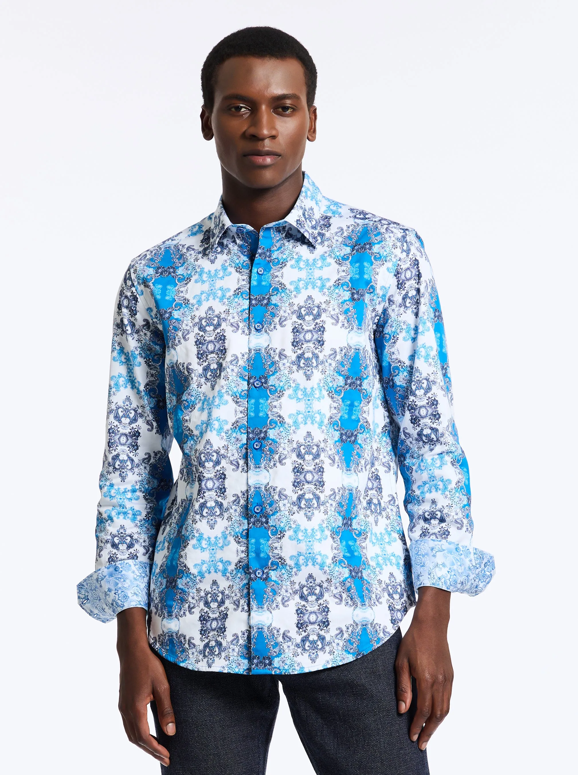 MELCHOR LONG SLEEVE BUTTON DOWN SHIRT sold by Robert Graham
